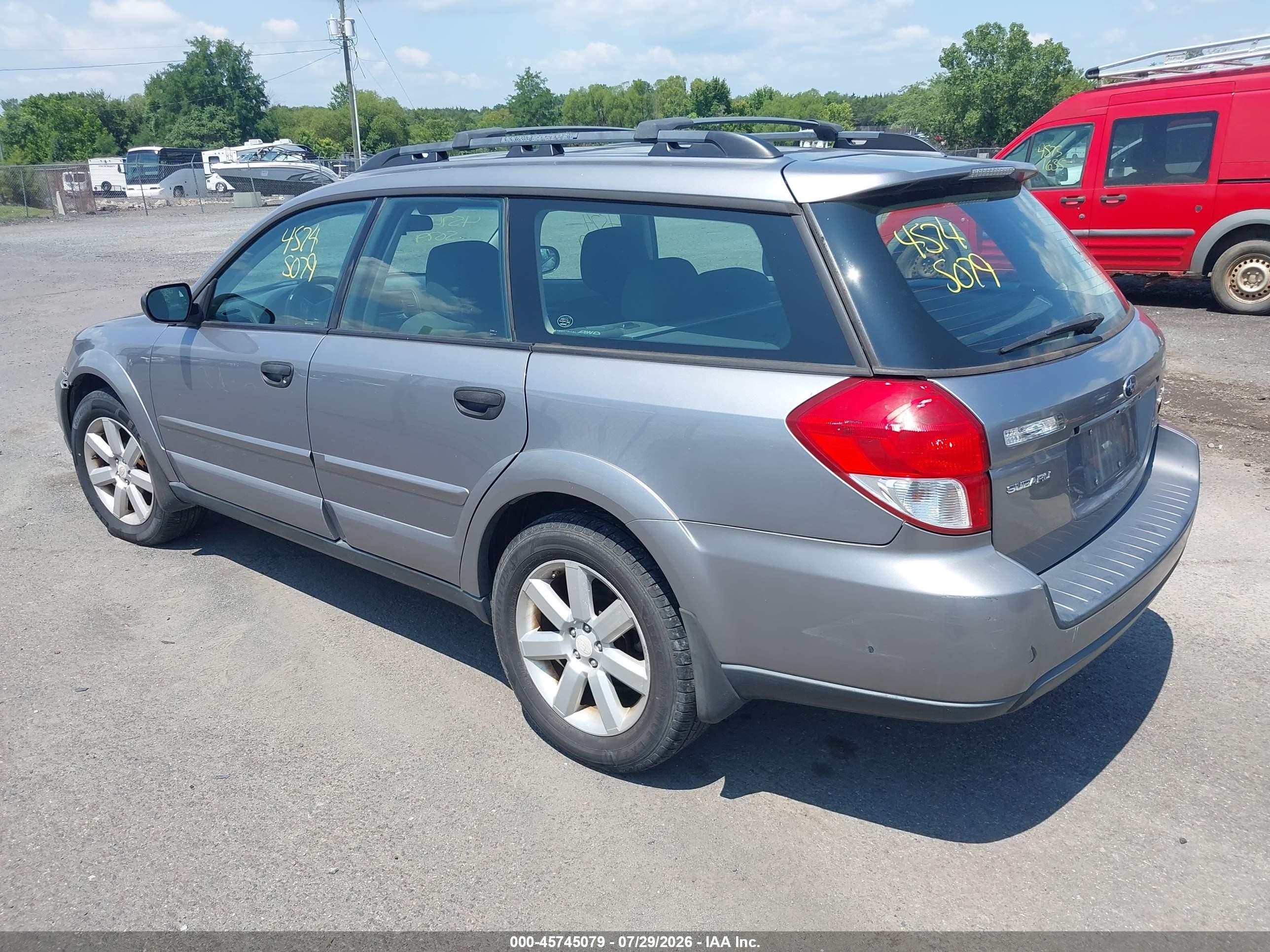 2008 Subaru Outback 2.5i/2.5i L.l. Bean Edition Silver vin: 4S4BP61C987324322