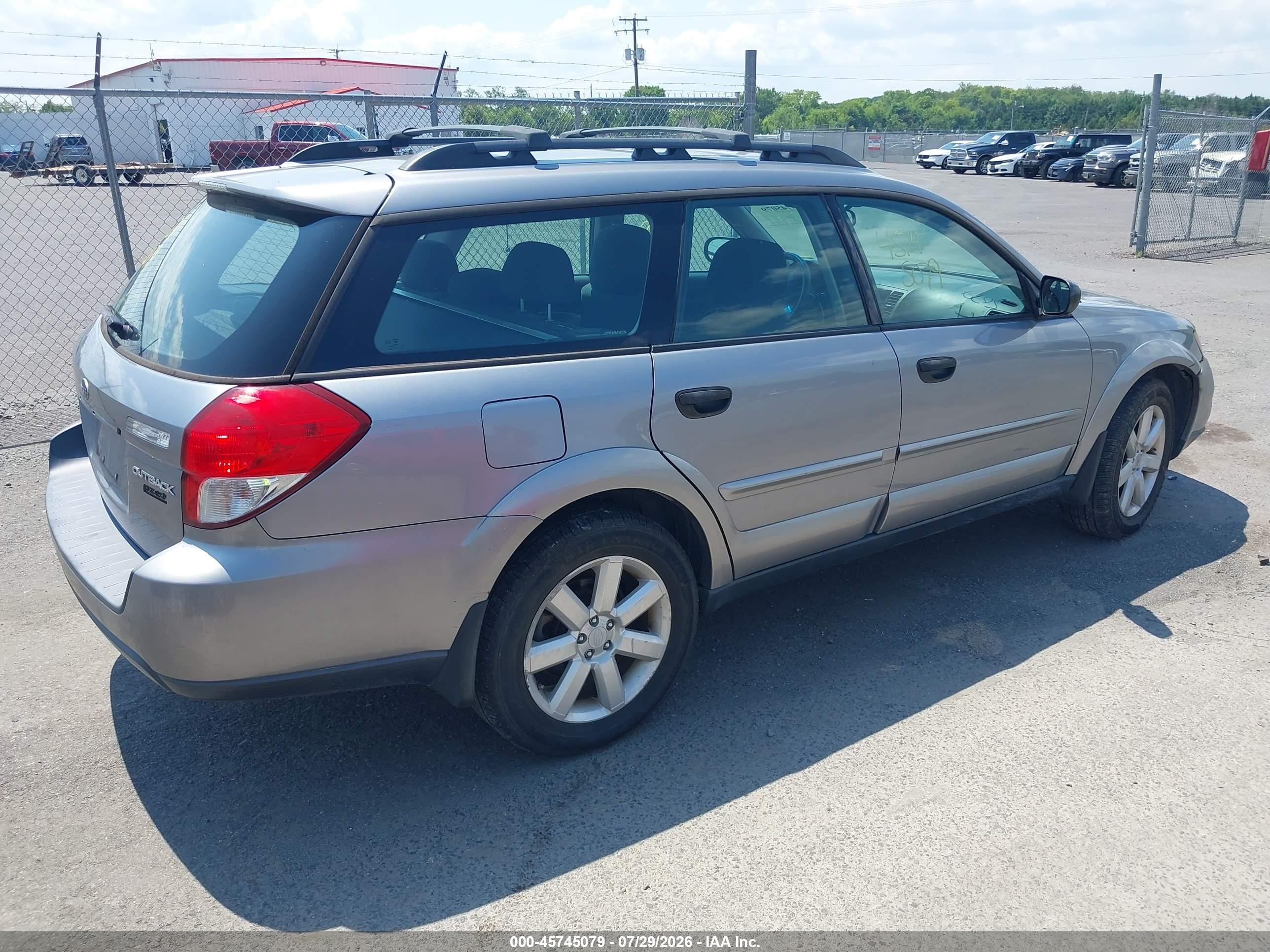 2008 Subaru Outback 2.5i/2.5i L.l. Bean Edition Silver vin: 4S4BP61C987324322