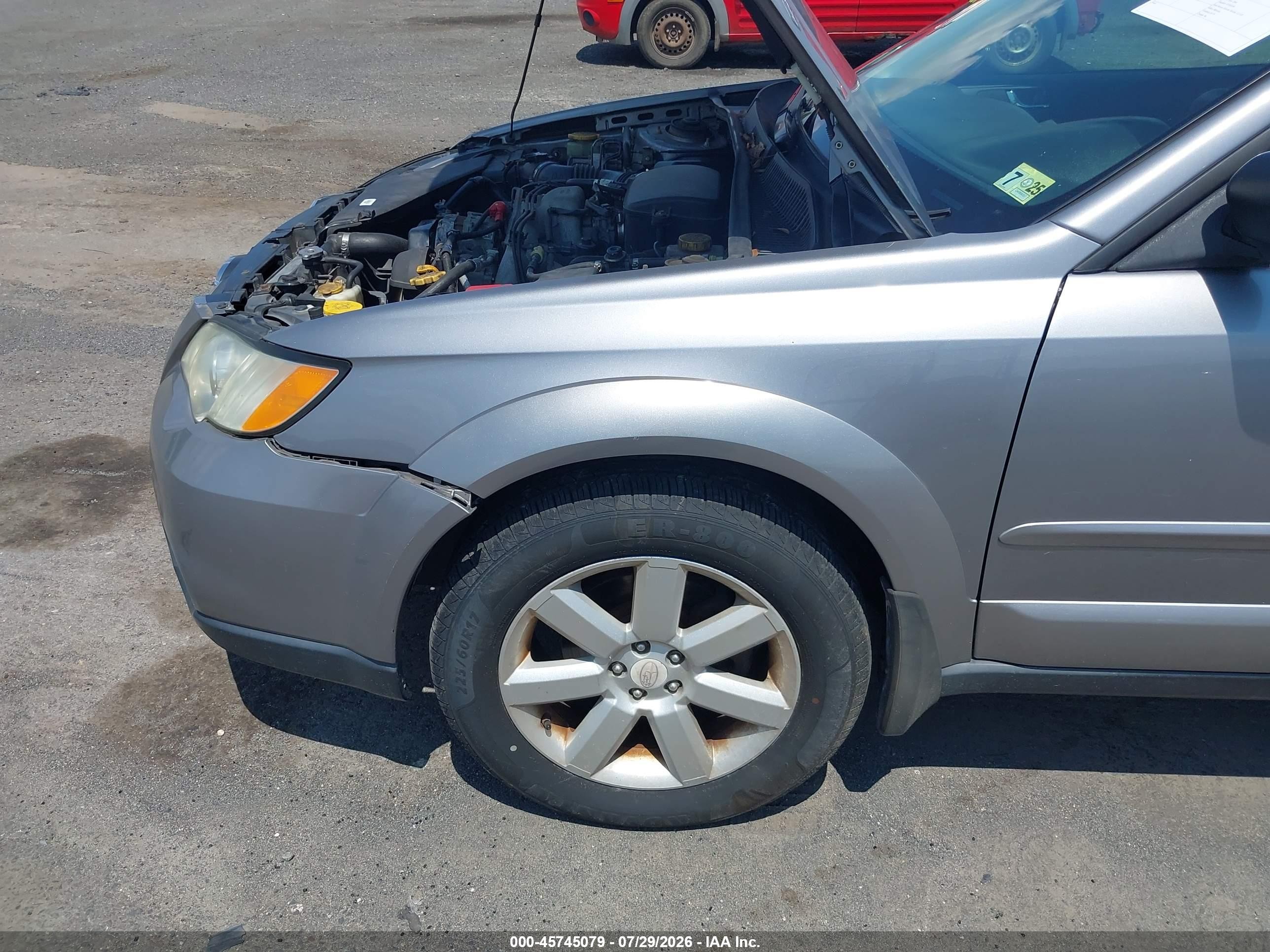 2008 Subaru Outback 2.5i/2.5i L.l. Bean Edition Silver vin: 4S4BP61C987324322