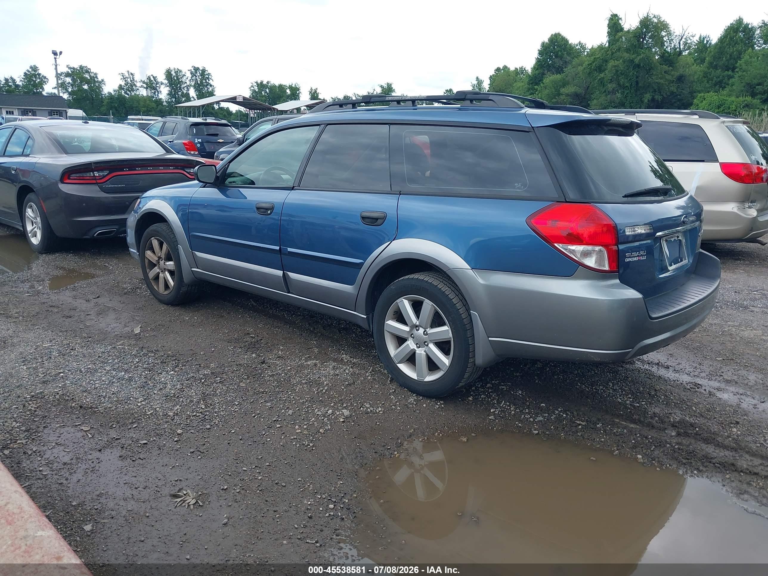 2009 Subaru Outback 2.5i Blue vin: 4S4BP61C997330686