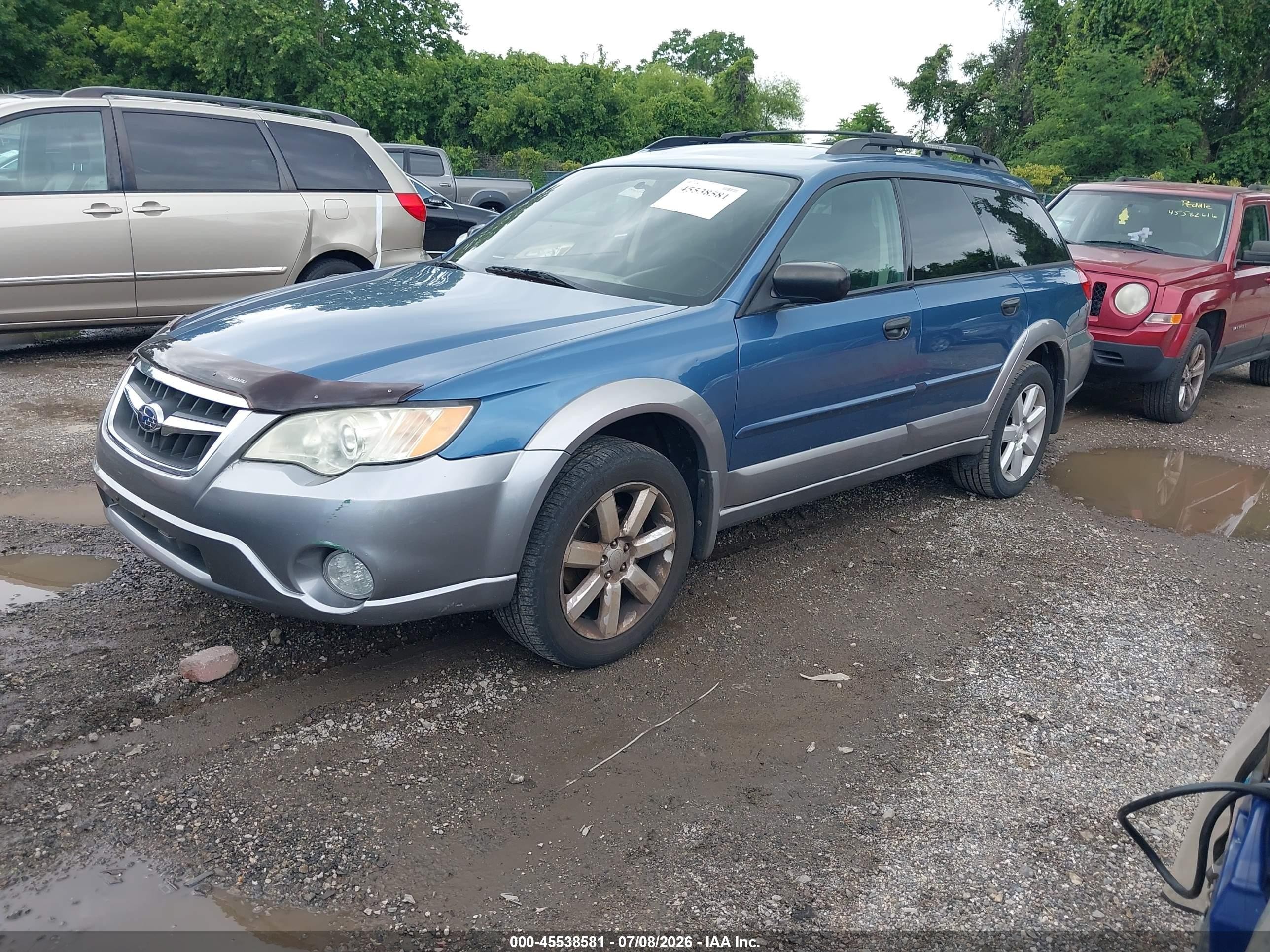 2009 Subaru Outback 2.5i Blue vin: 4S4BP61C997330686