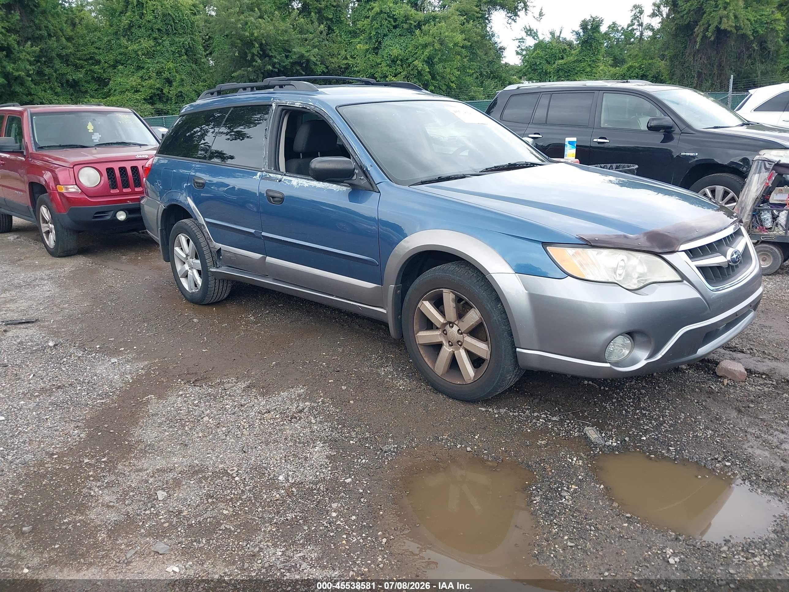 2009 Subaru Outback 2.5i Blue vin: 4S4BP61C997330686