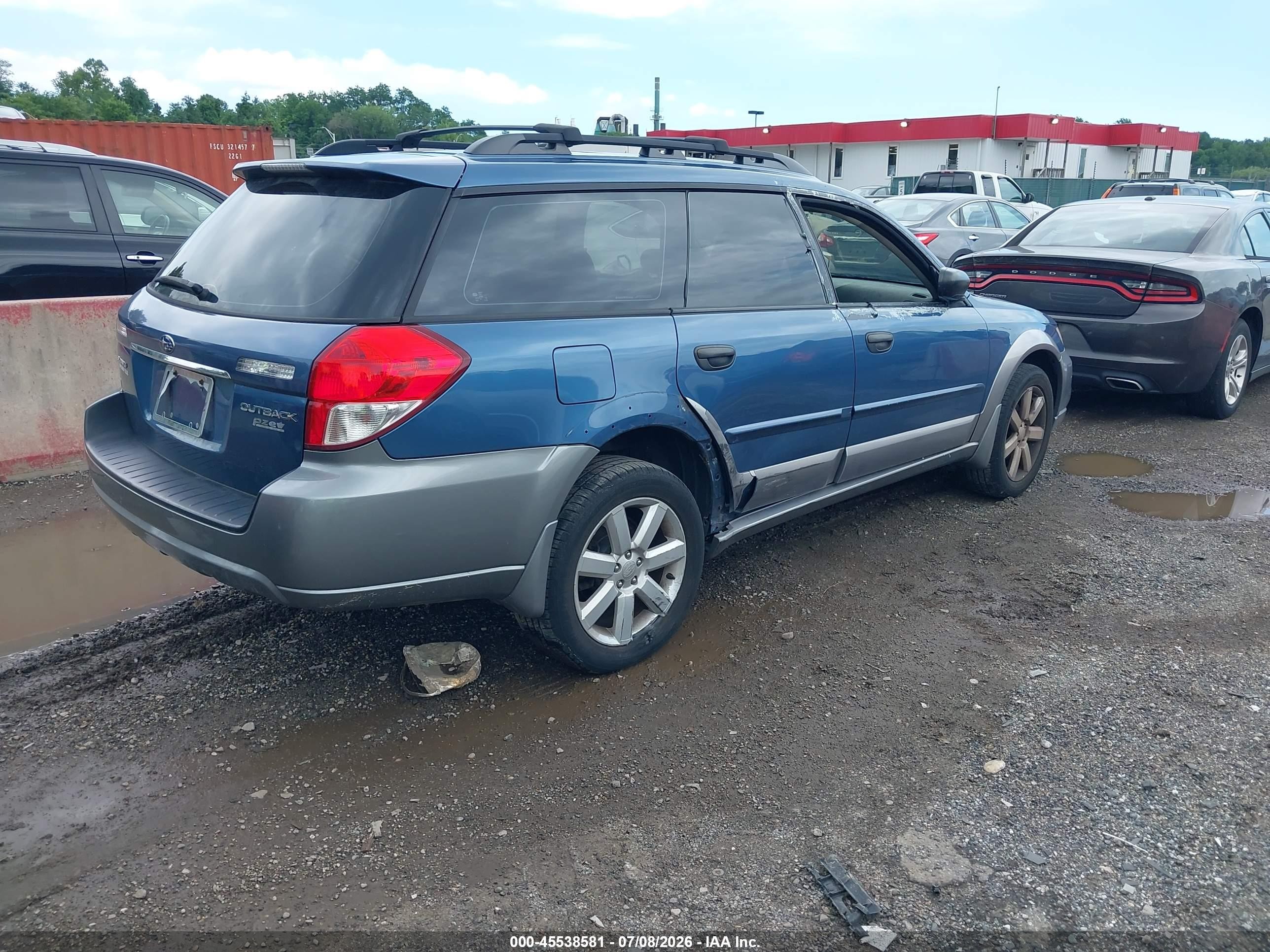 2009 Subaru Outback 2.5i Blue vin: 4S4BP61C997330686