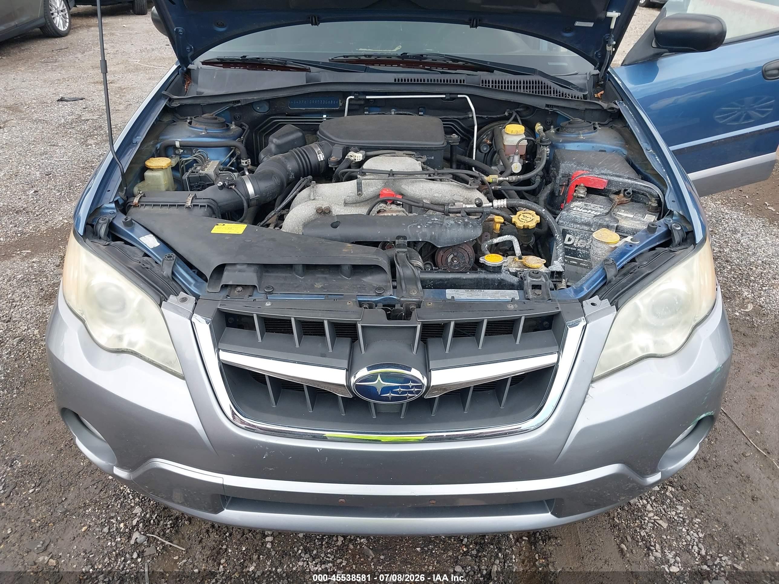 2009 Subaru Outback 2.5i Blue vin: 4S4BP61C997330686