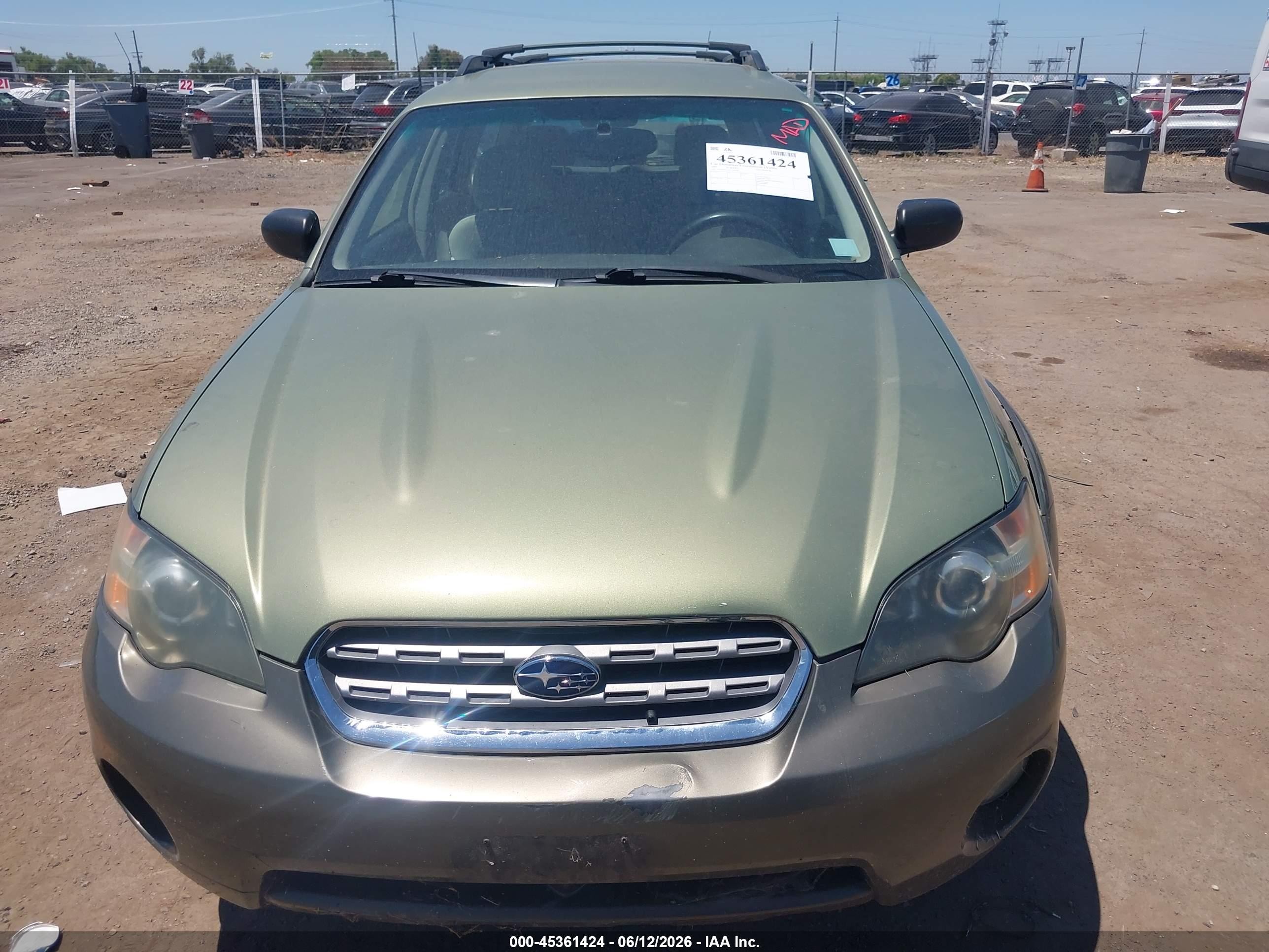 2005 Subaru Outback 2.5i Green vin: 4S4BP61CX57313292