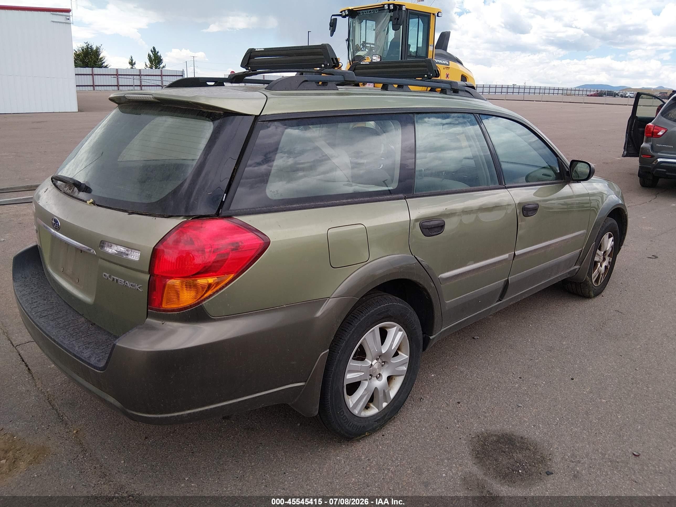 2005 Subaru Outback 2.5i Green vin: 4S4BP61CX57332571