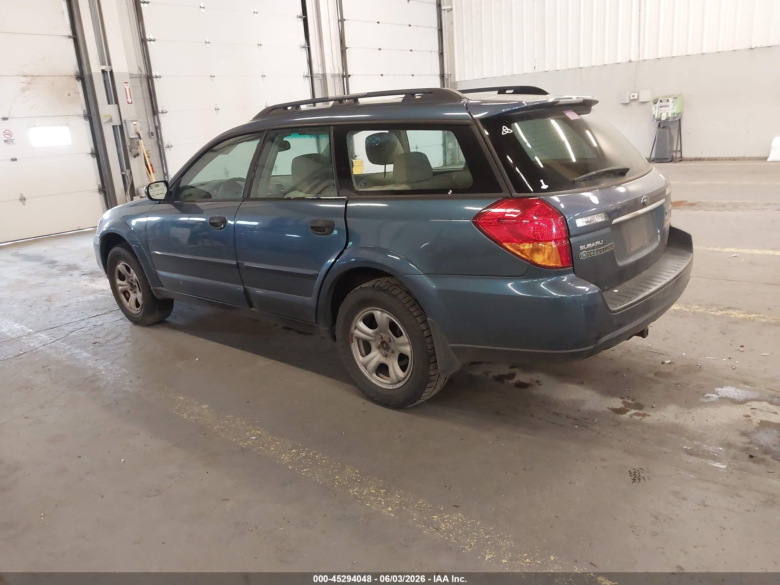 2006 Subaru Outback 2.5i Blue vin: 4S4BP61CX67311818