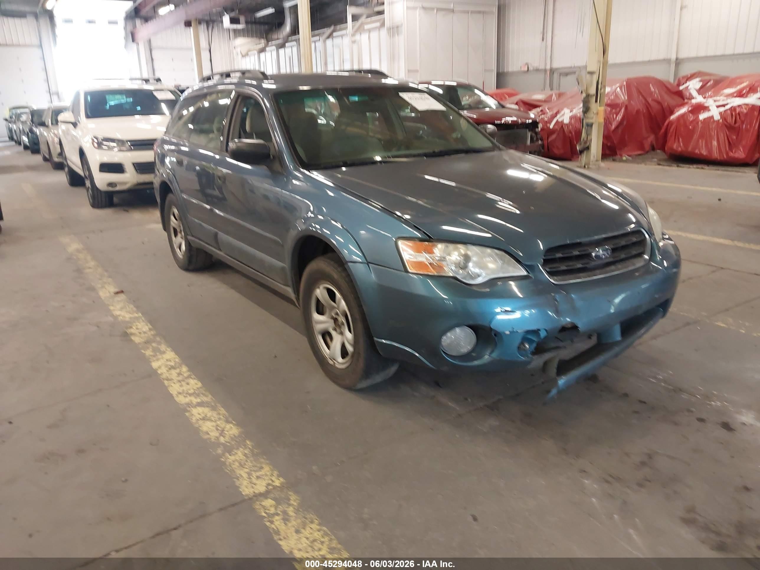 2006 Subaru Outback 2.5i Blue vin: 4S4BP61CX67311818