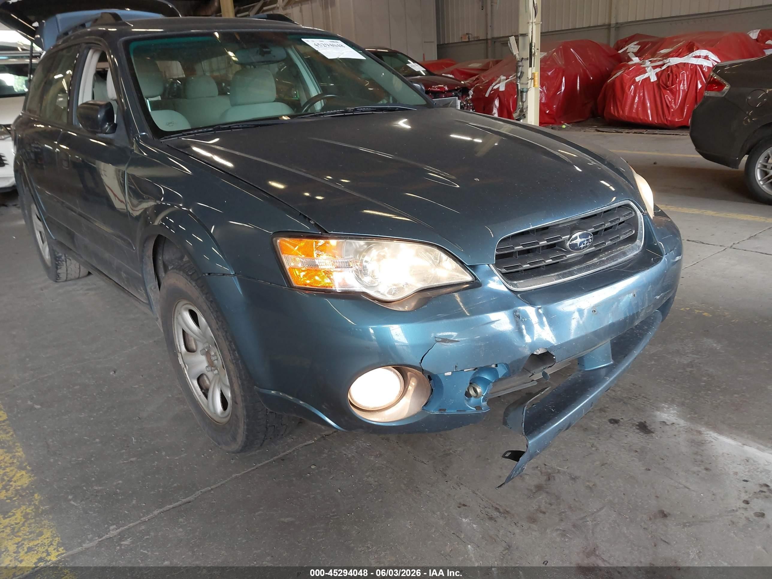 2006 Subaru Outback 2.5i Blue vin: 4S4BP61CX67311818