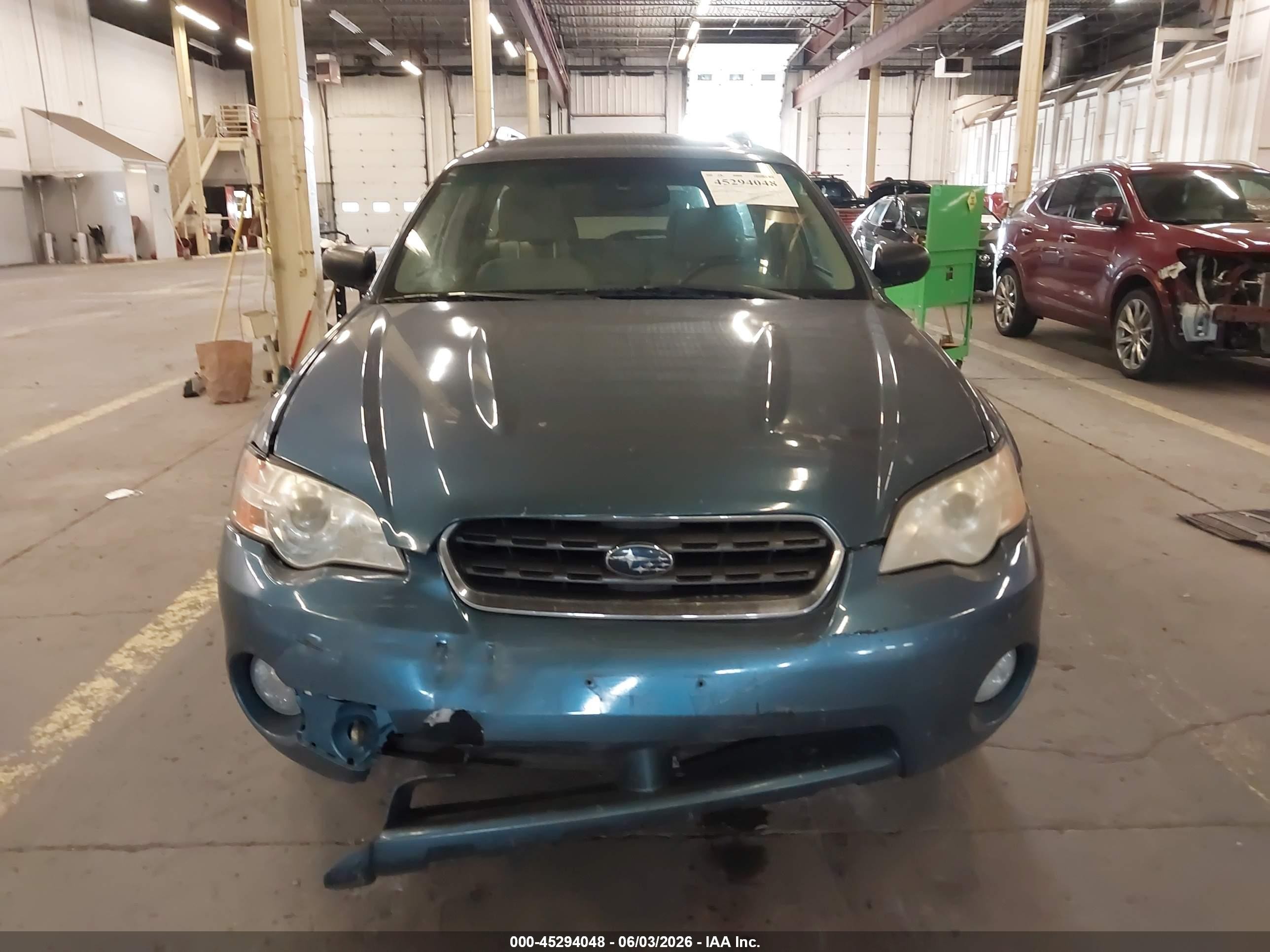 2006 Subaru Outback 2.5i Blue vin: 4S4BP61CX67311818