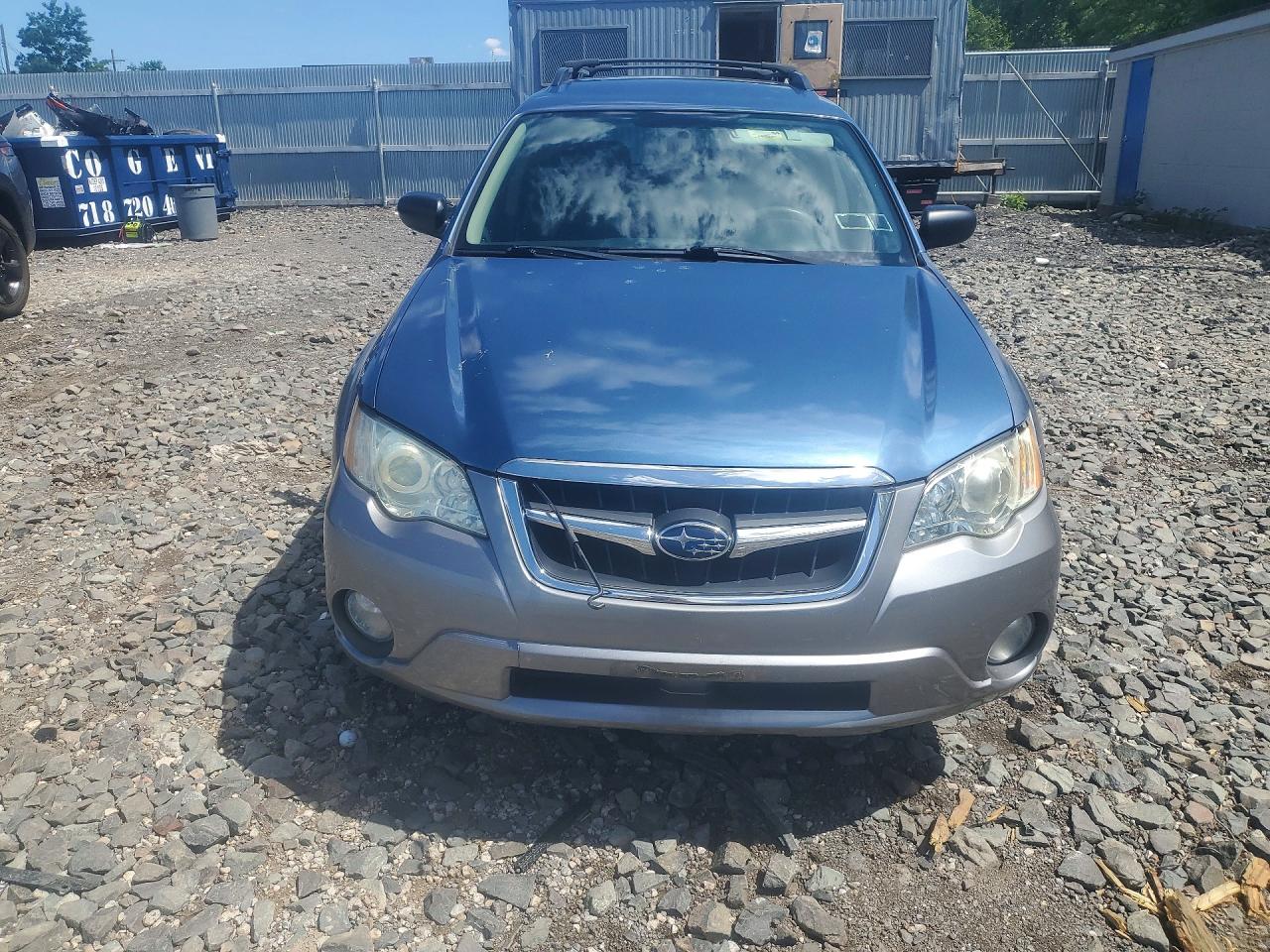 2008 Subaru Outback 2.5i Blue vin: 4S4BP61CX87312728