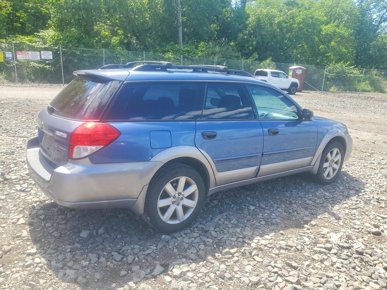 2008 Subaru Outback 2.5i Blue vin: 4S4BP61CX87312728