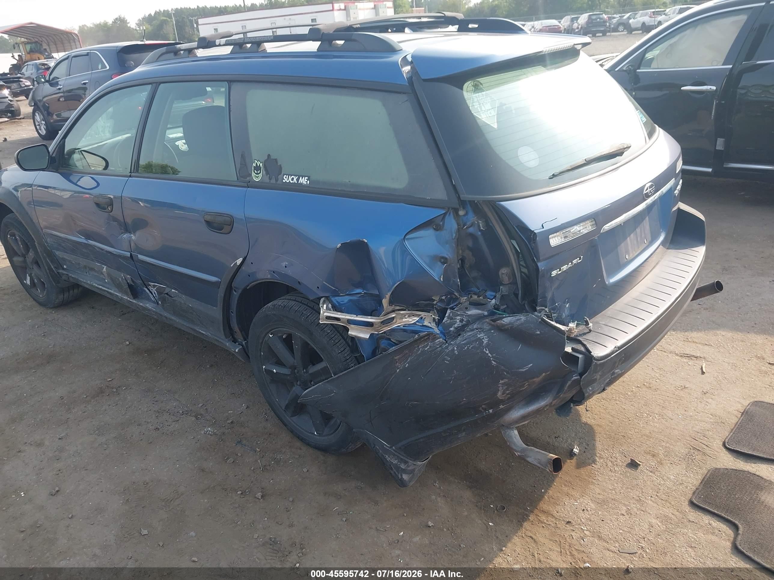 2008 Subaru Outback (natl) I/ll Bean W/nav/ll Bean W/nav/vdc Blue vin: 4S4BP61CX87353411