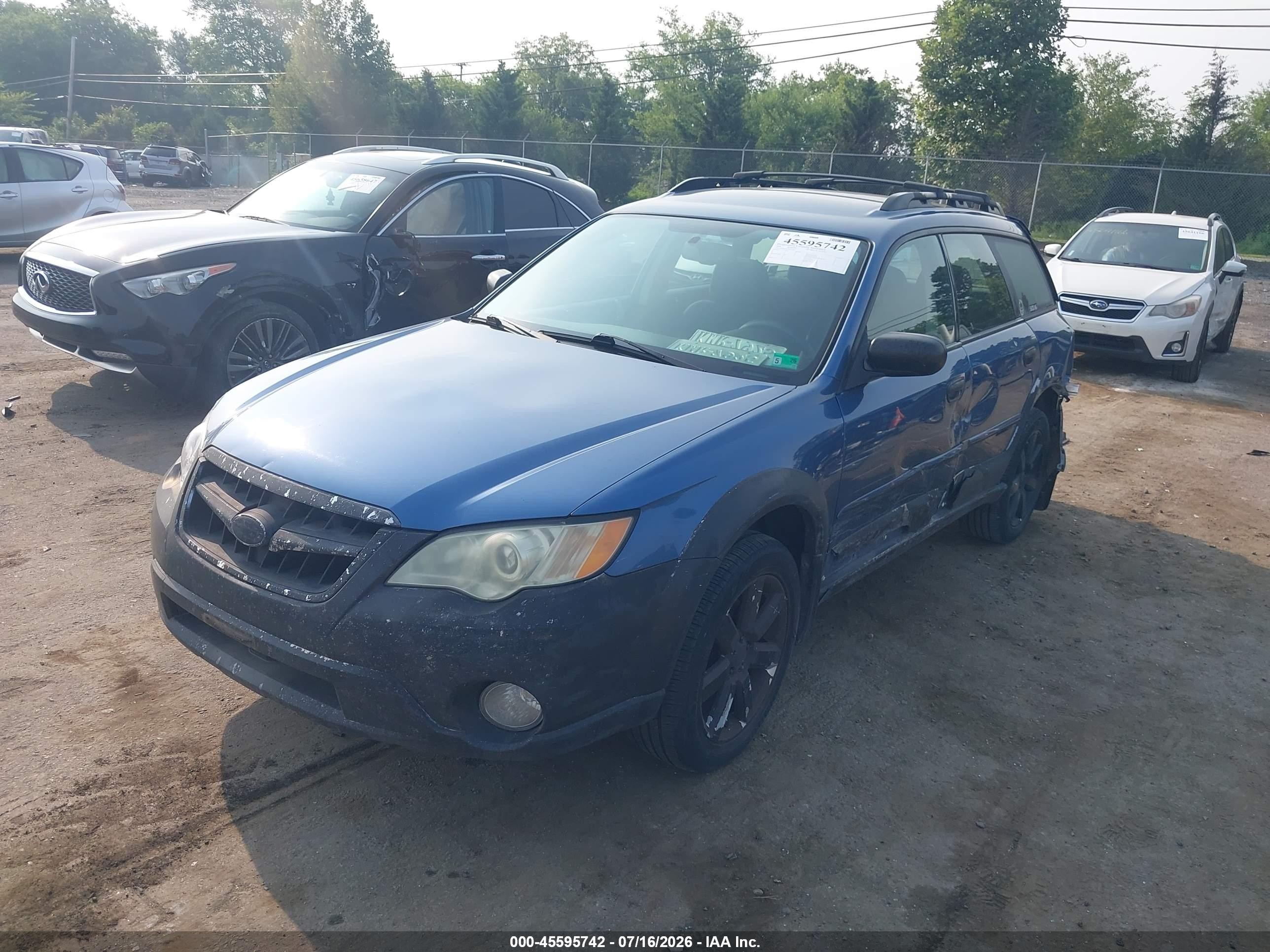 2008 Subaru Outback (natl) I/ll Bean W/nav/ll Bean W/nav/vdc Blue vin: 4S4BP61CX87353411