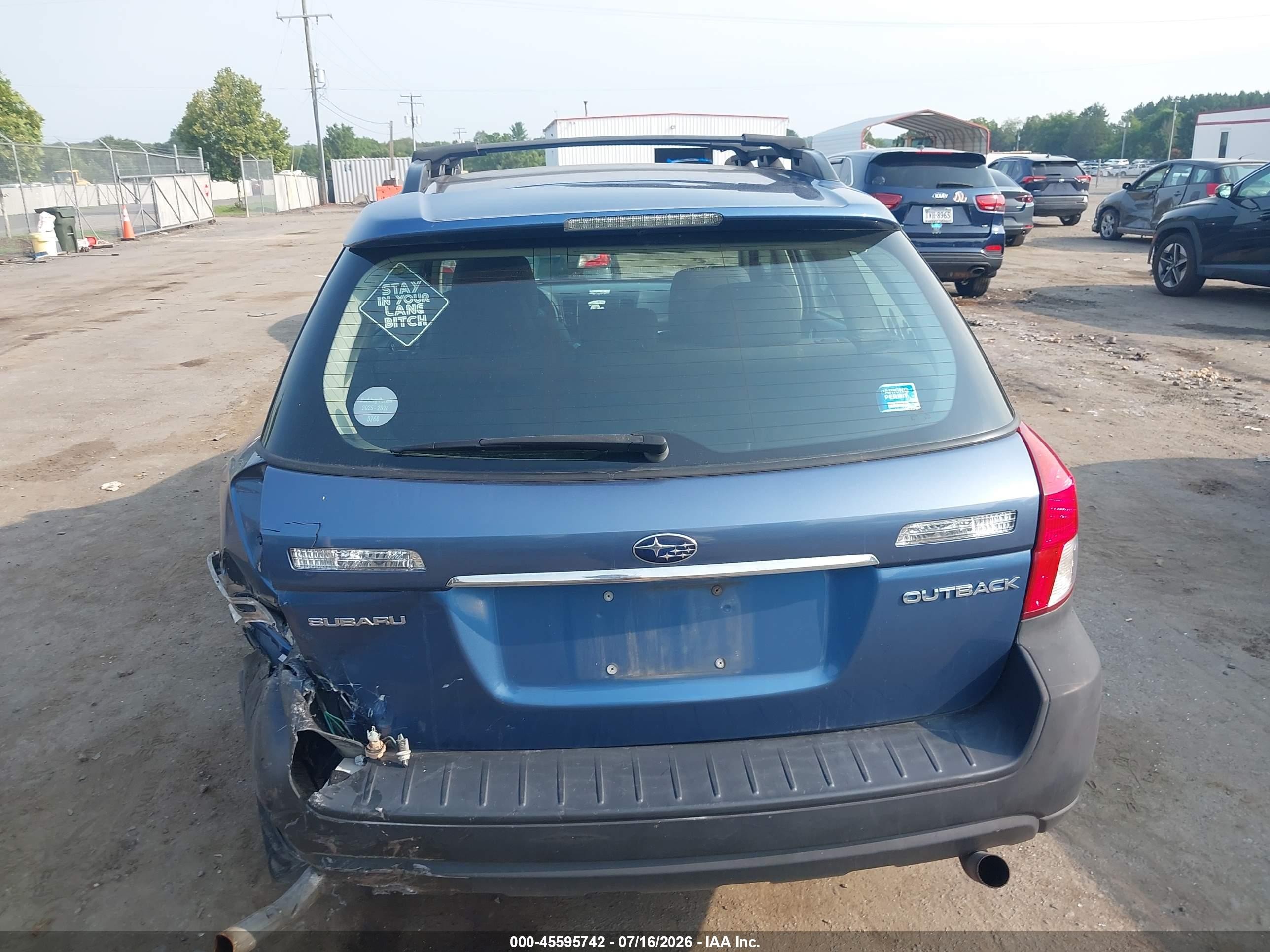 2008 Subaru Outback (natl) I/ll Bean W/nav/ll Bean W/nav/vdc Blue vin: 4S4BP61CX87353411