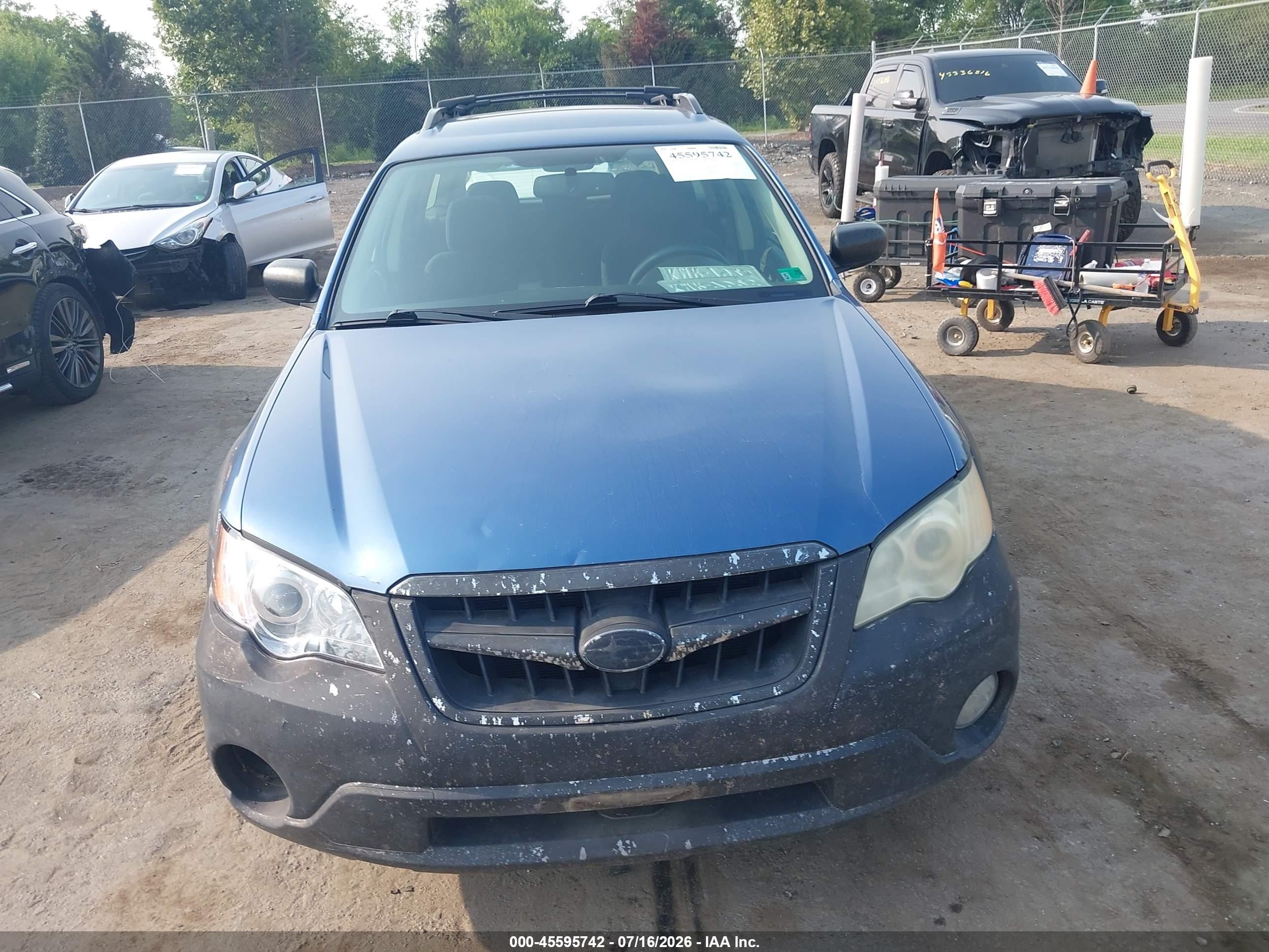 2008 Subaru Outback (natl) I/ll Bean W/nav/ll Bean W/nav/vdc Blue vin: 4S4BP61CX87353411