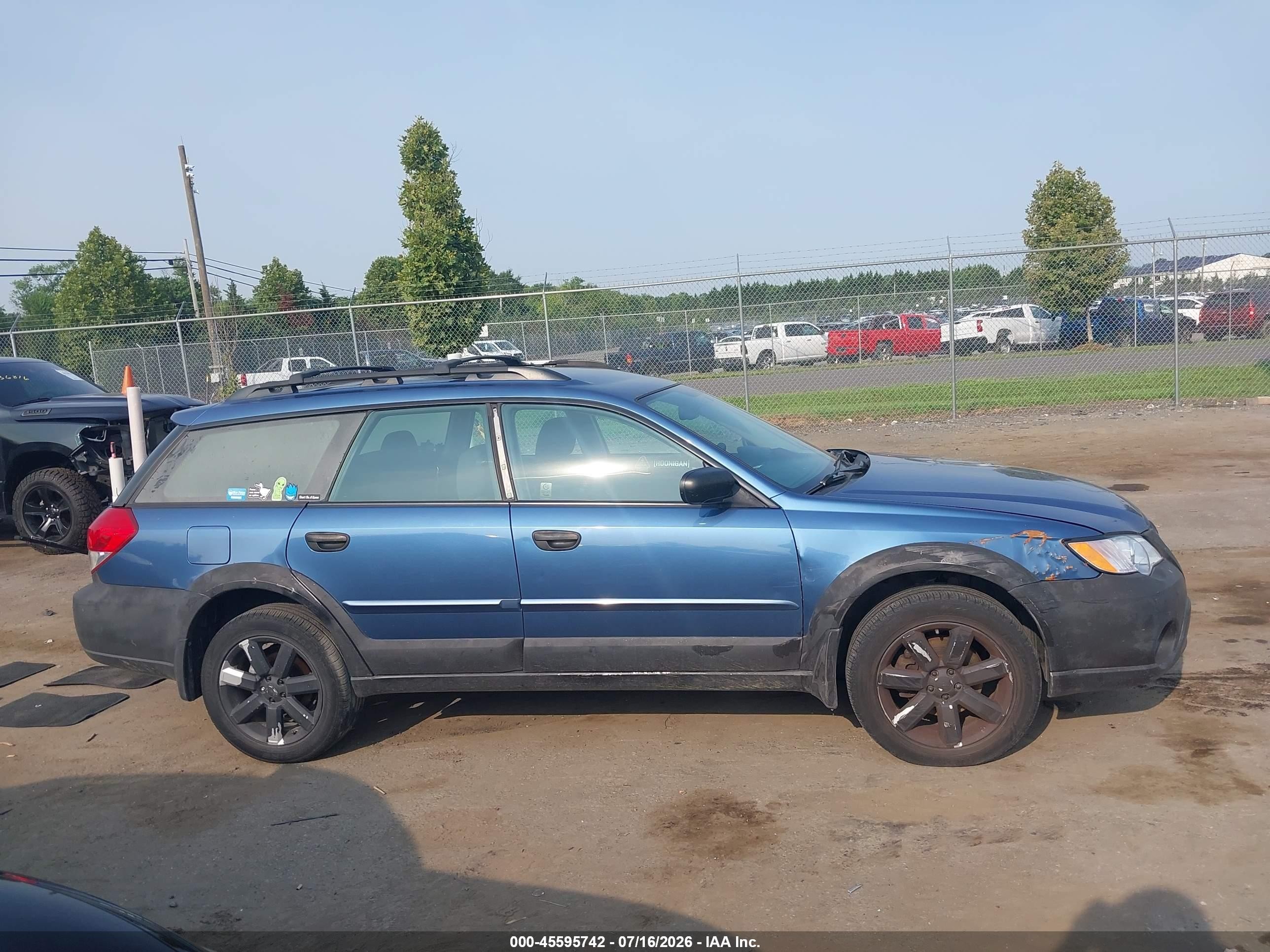 2008 Subaru Outback (natl) I/ll Bean W/nav/ll Bean W/nav/vdc Blue vin: 4S4BP61CX87353411