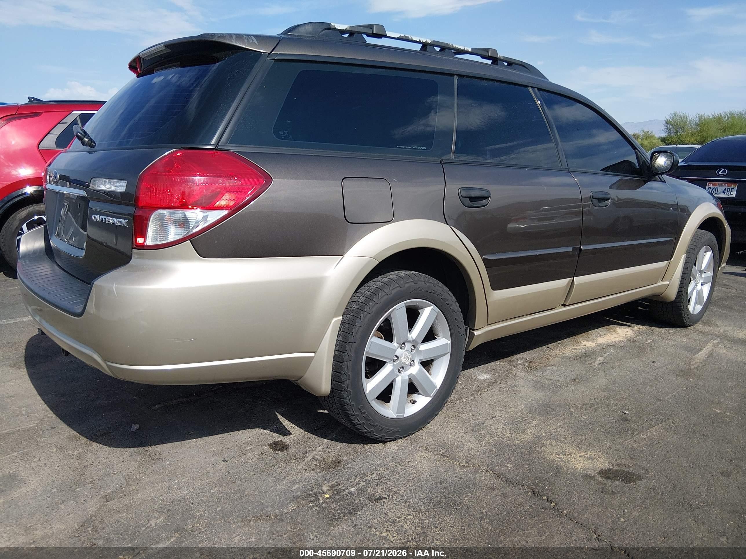 2008 Subaru Outback (natl) I/ll Bean W/nav/ll Bean W/nav/vdc Black vin: 4S4BP61CX87359788