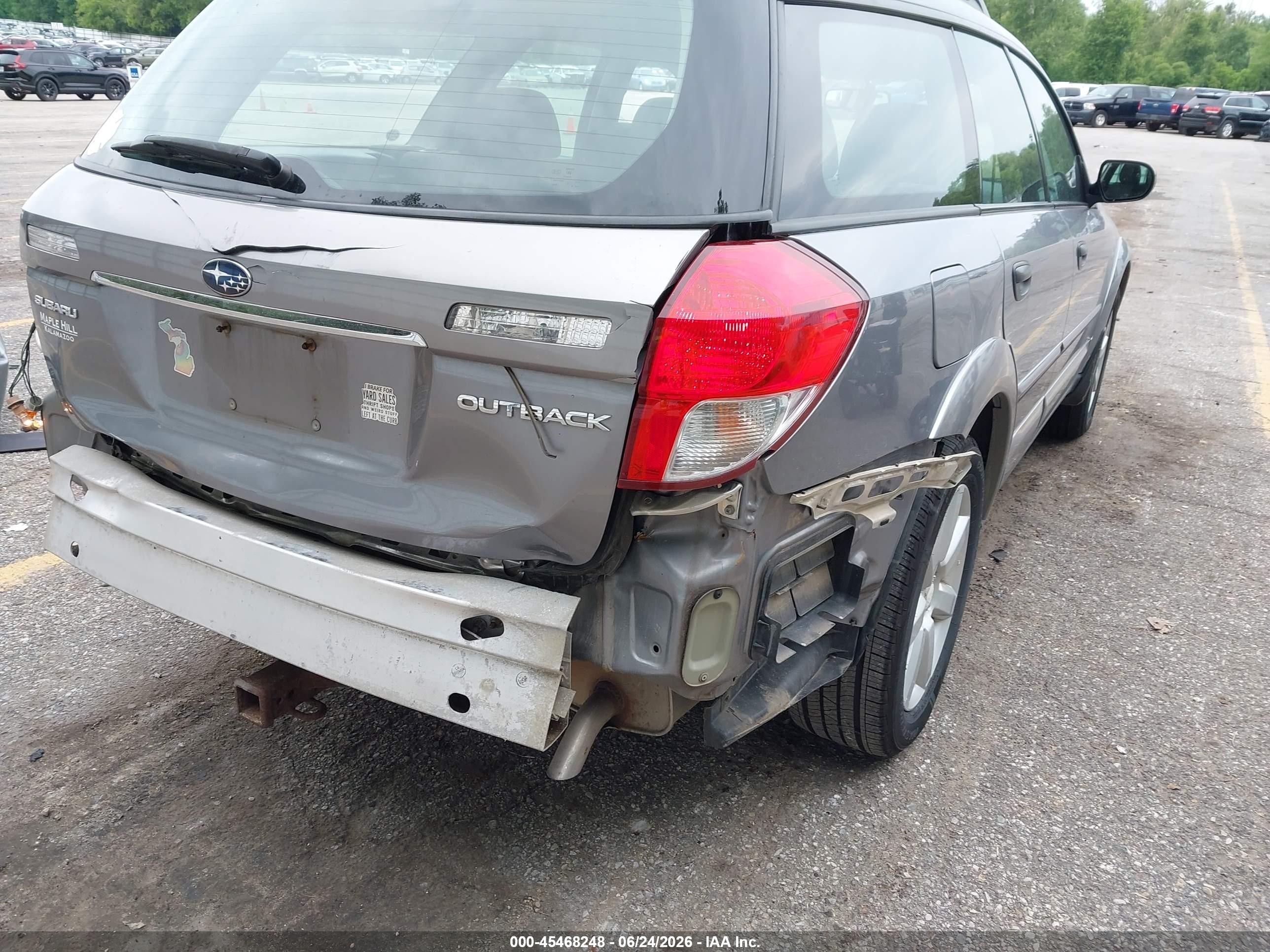 2009 Subaru Outback 2.5i Gray vin: 4S4BP61CX97338599
