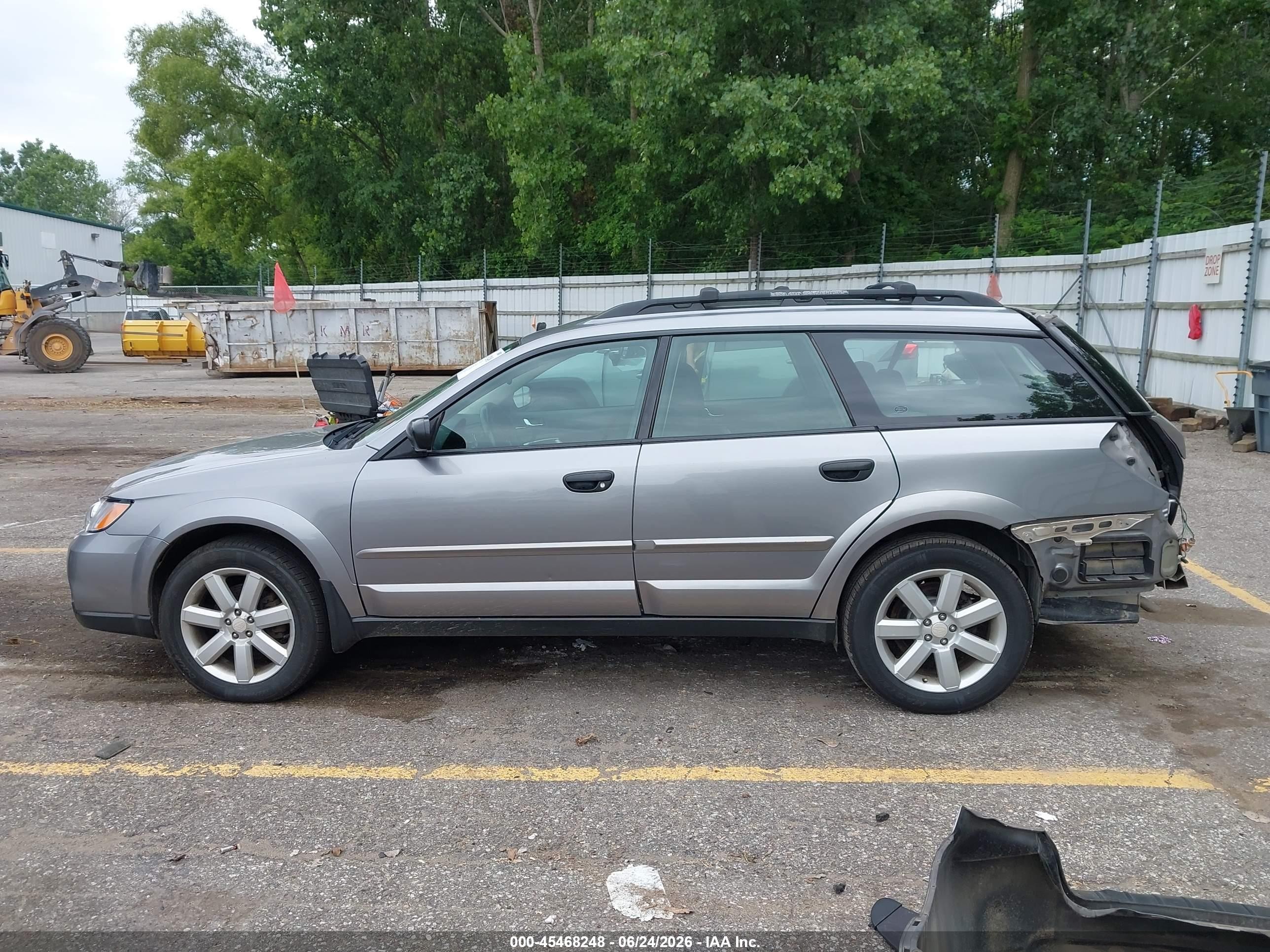 2009 Subaru Outback 2.5i Gray vin: 4S4BP61CX97338599