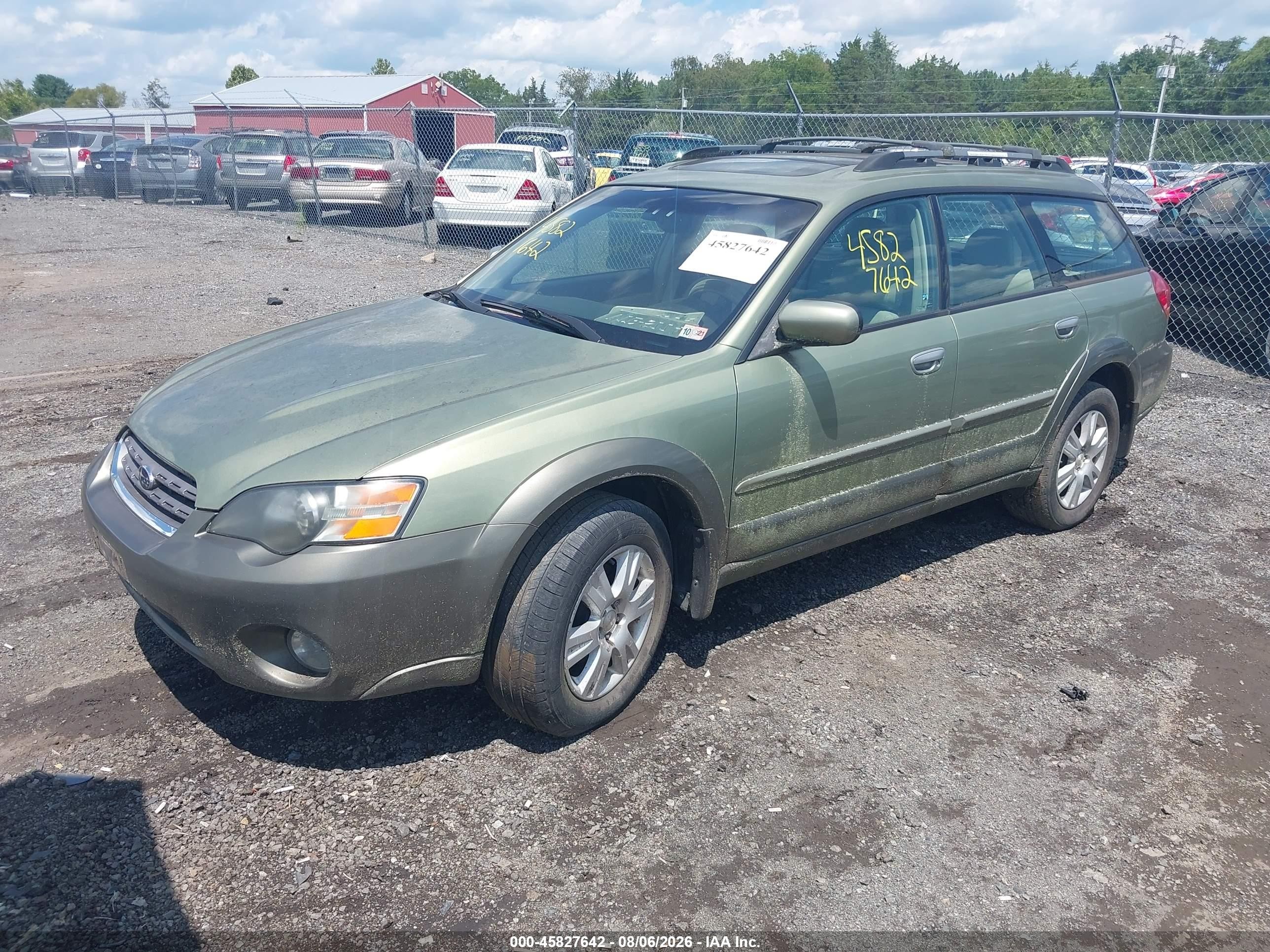2005 Subaru Outback 2.5i Limited Green vin: 4S4BP62C257305086