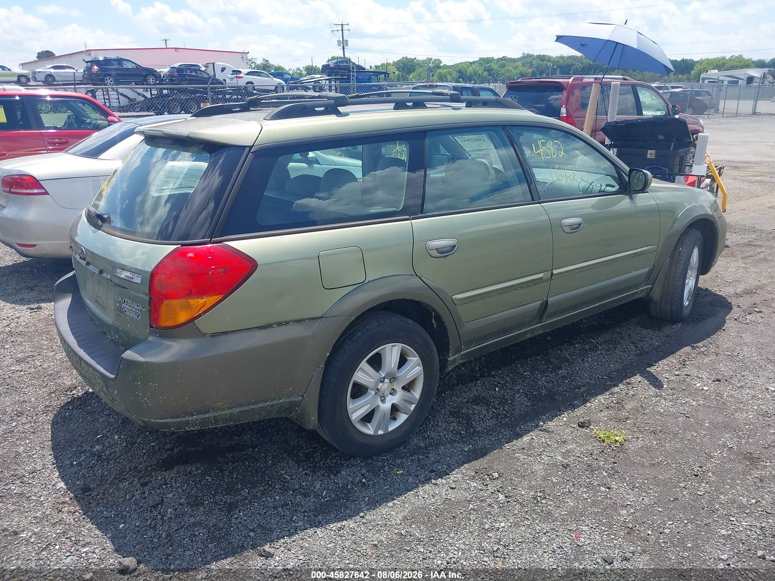 2005 Subaru Outback 2.5i Limited Green vin: 4S4BP62C257305086