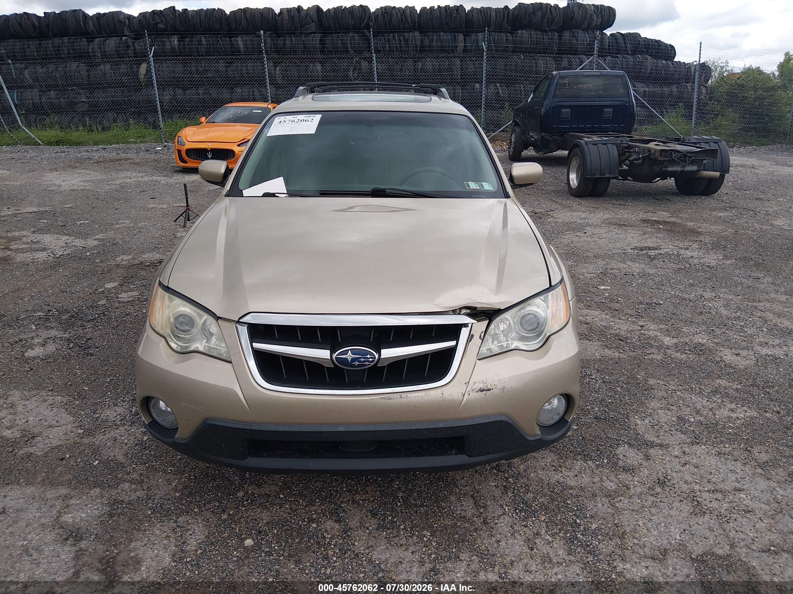 2008 Subaru Outback (natl) Ltd/ltd Ll Bean W/nav/ltd Ll Bean W/nav/vdc/ltd W/vdc Gold vin: 4S4BP62C287362490