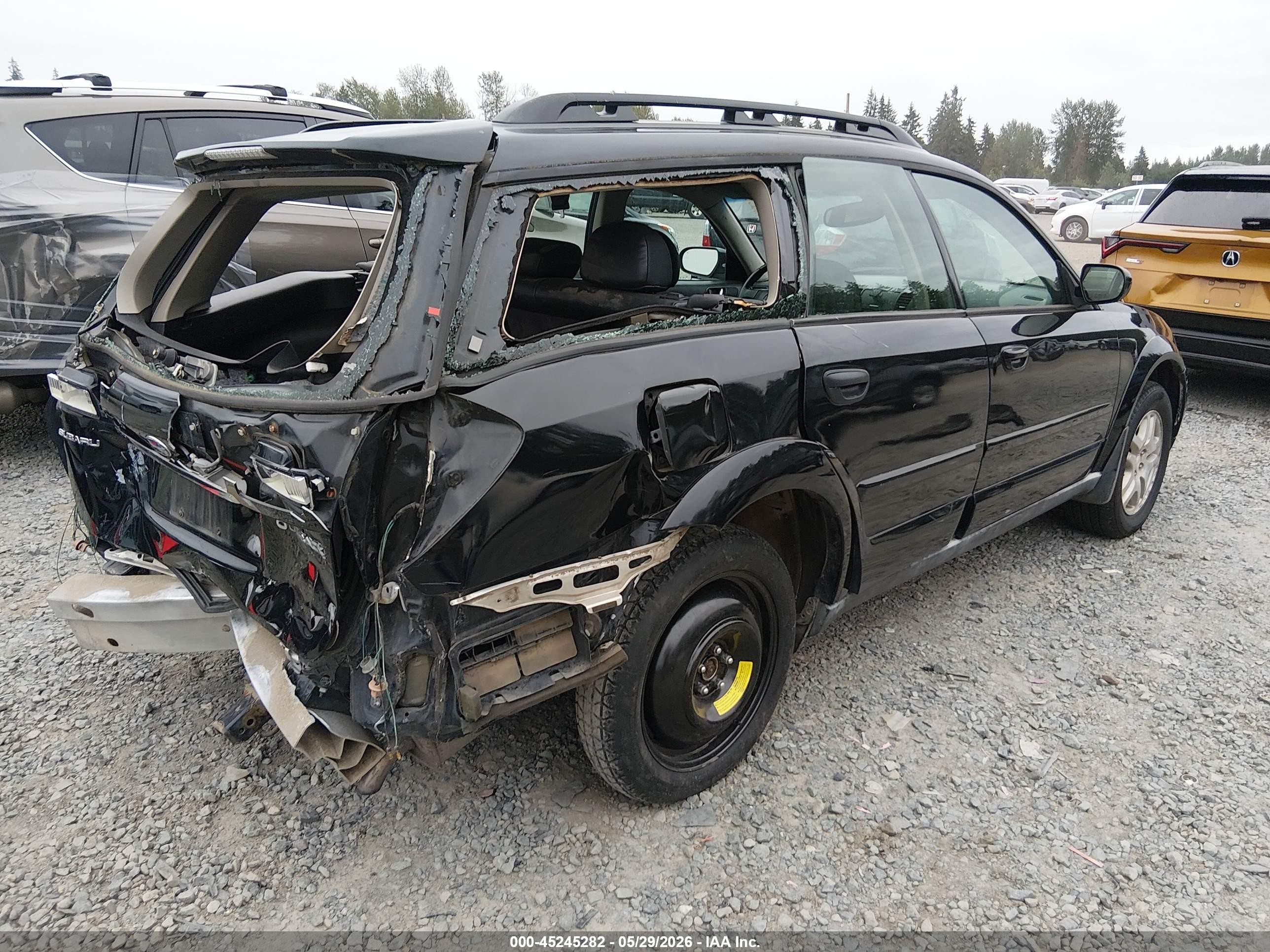 2005 Subaru Outback 2.5i Limited Black vin: 4S4BP62C356378523