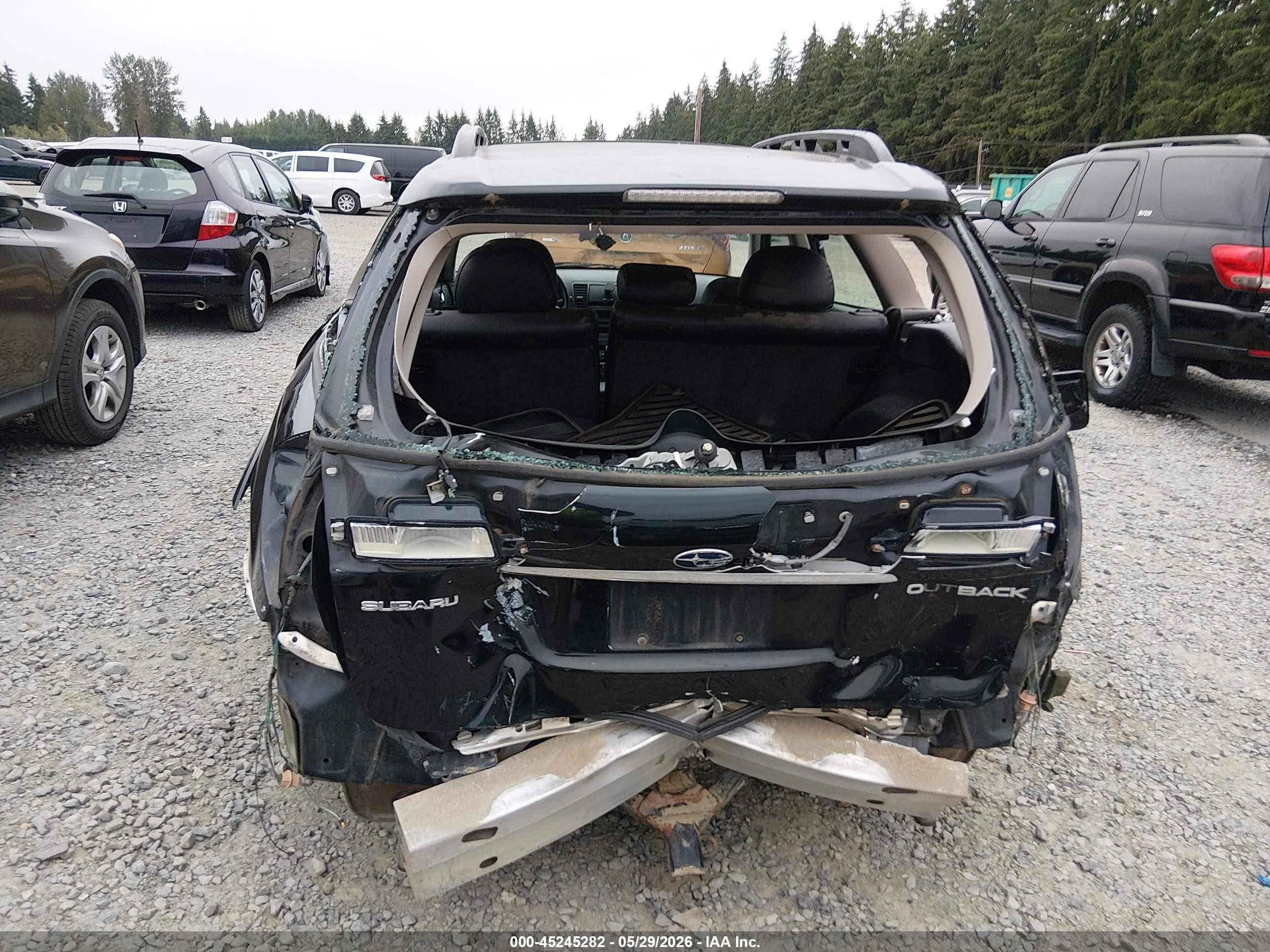 2005 Subaru Outback 2.5i Limited Black vin: 4S4BP62C356378523