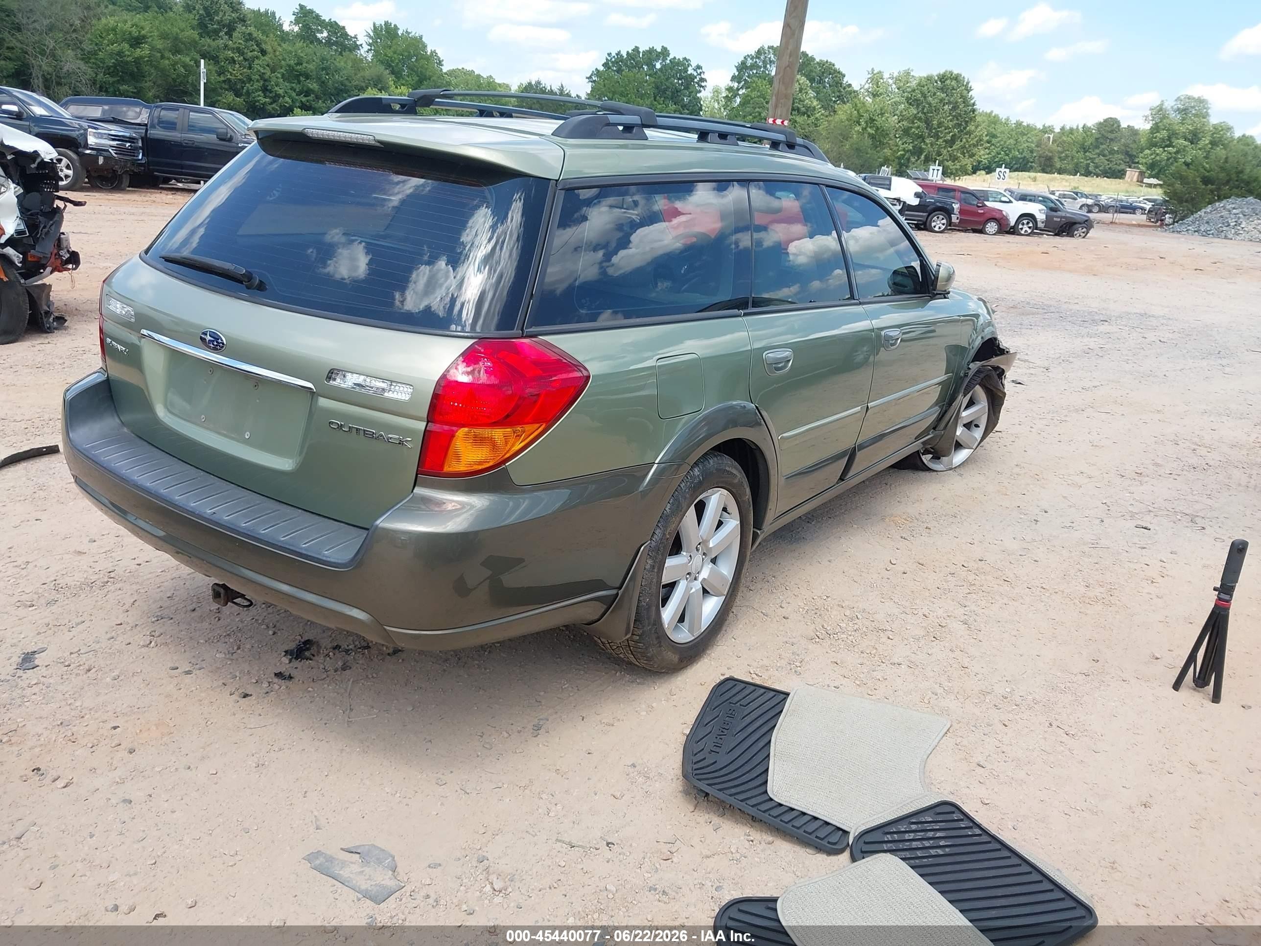 2006 Subaru Outback 2.5i Limited Green vin: 4S4BP62C366327461