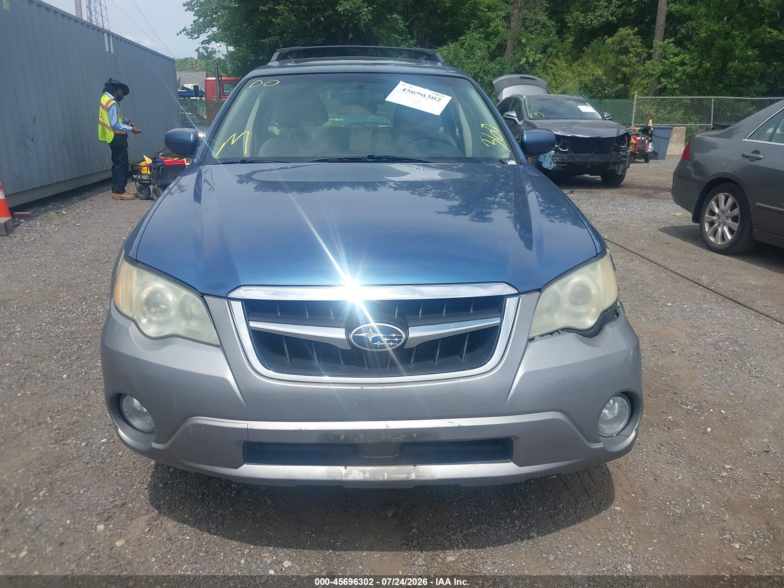 2008 Subaru Outback (natl) Ltd/ltd Ll Bean W/nav/ltd Ll Bean W/nav/vdc/ltd W/vdc Blue vin: 4S4BP62C487318216