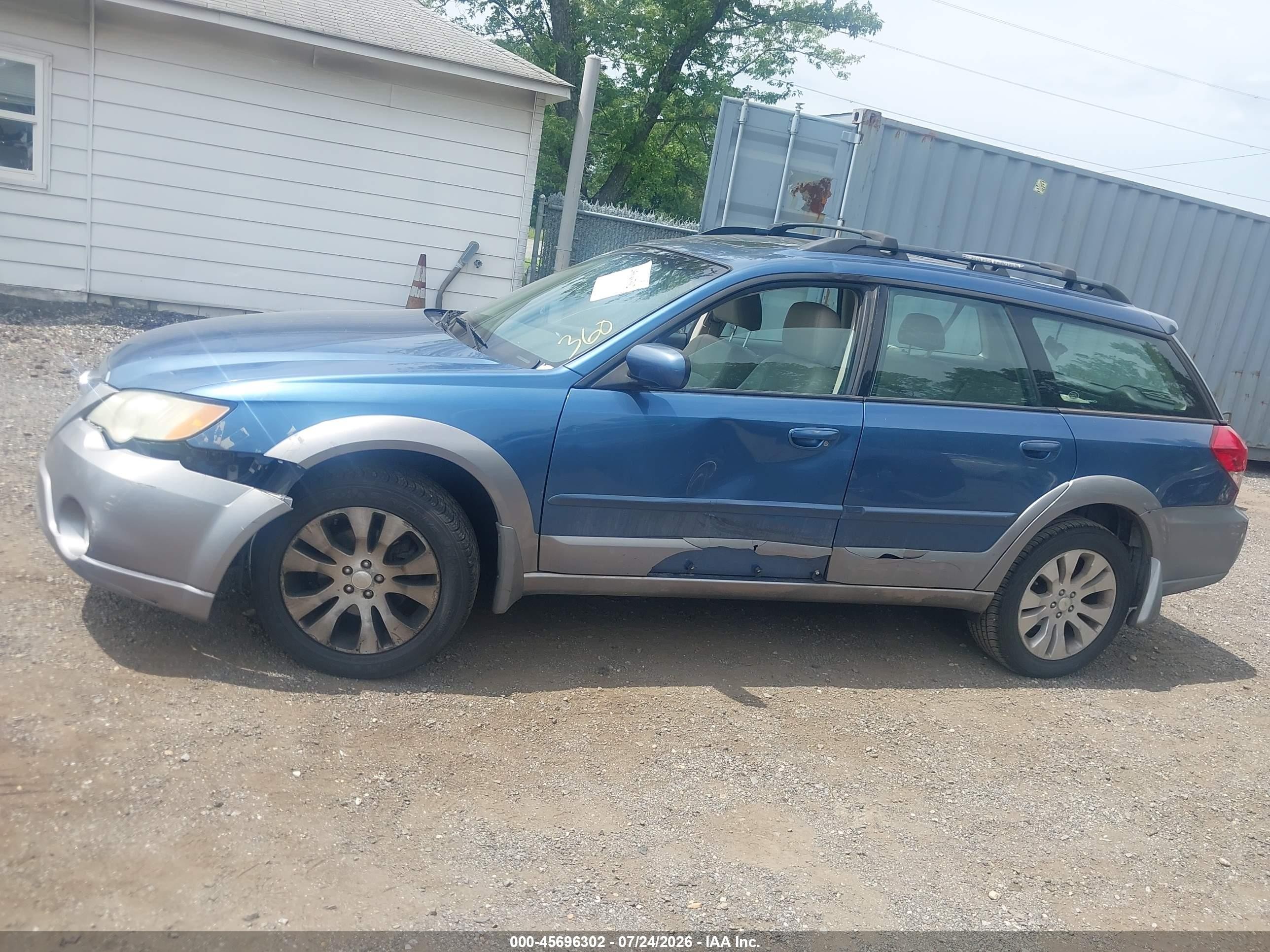 2008 Subaru Outback (natl) Ltd/ltd Ll Bean W/nav/ltd Ll Bean W/nav/vdc/ltd W/vdc Blue vin: 4S4BP62C487318216