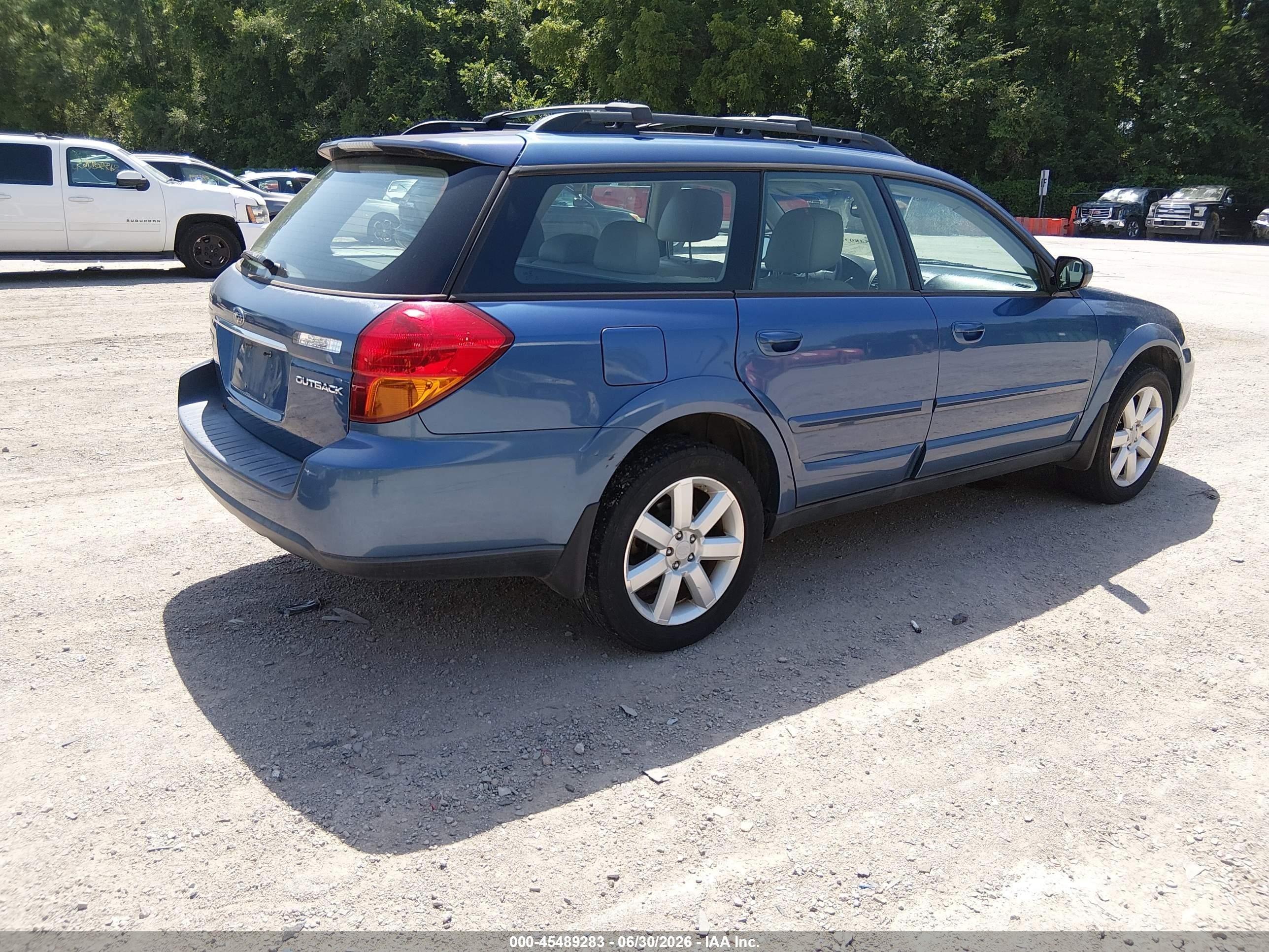 2007 Subaru Outback 2.5i Limited Blue vin: 4S4BP62C577314920