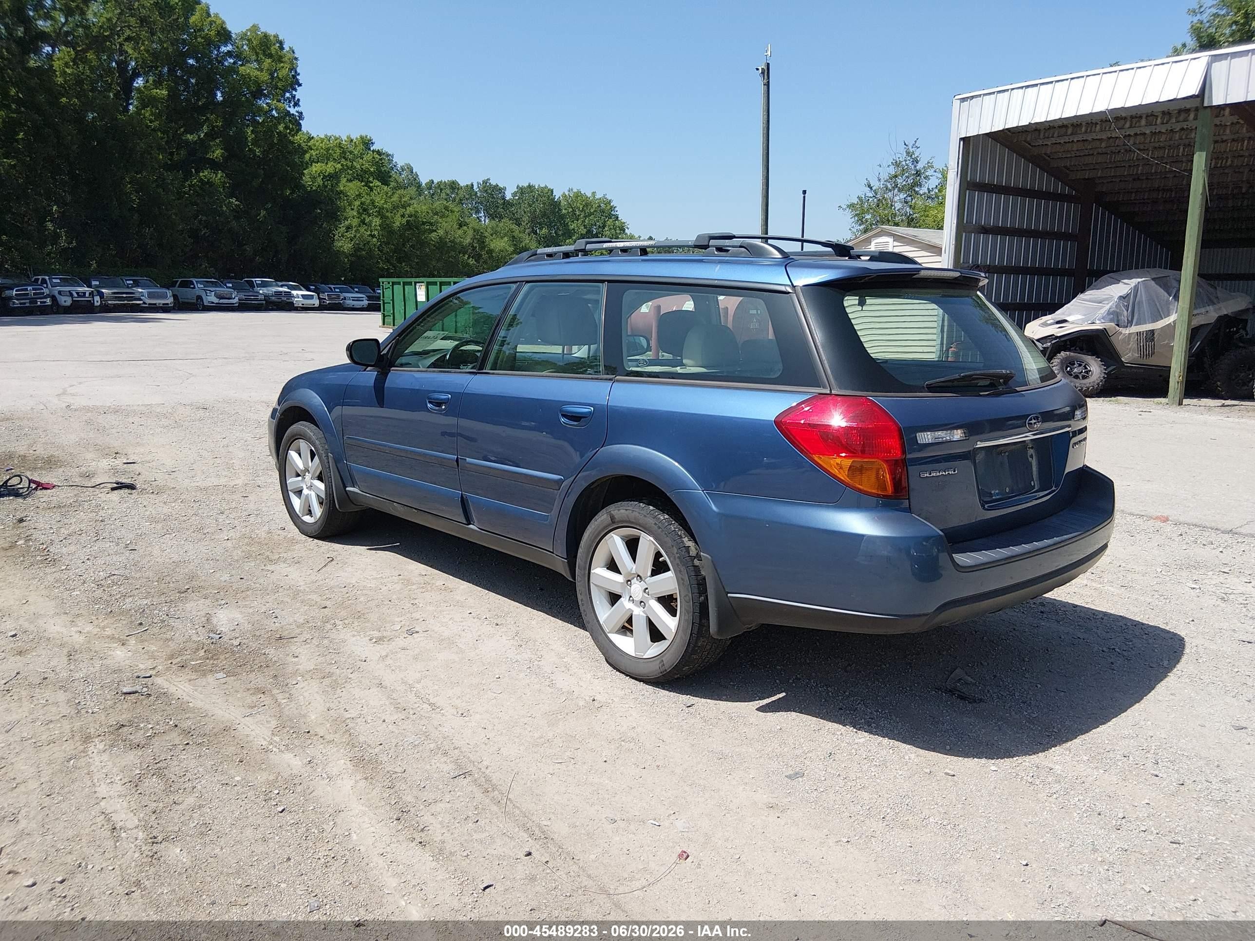2007 Subaru Outback 2.5i Limited Blue vin: 4S4BP62C577314920