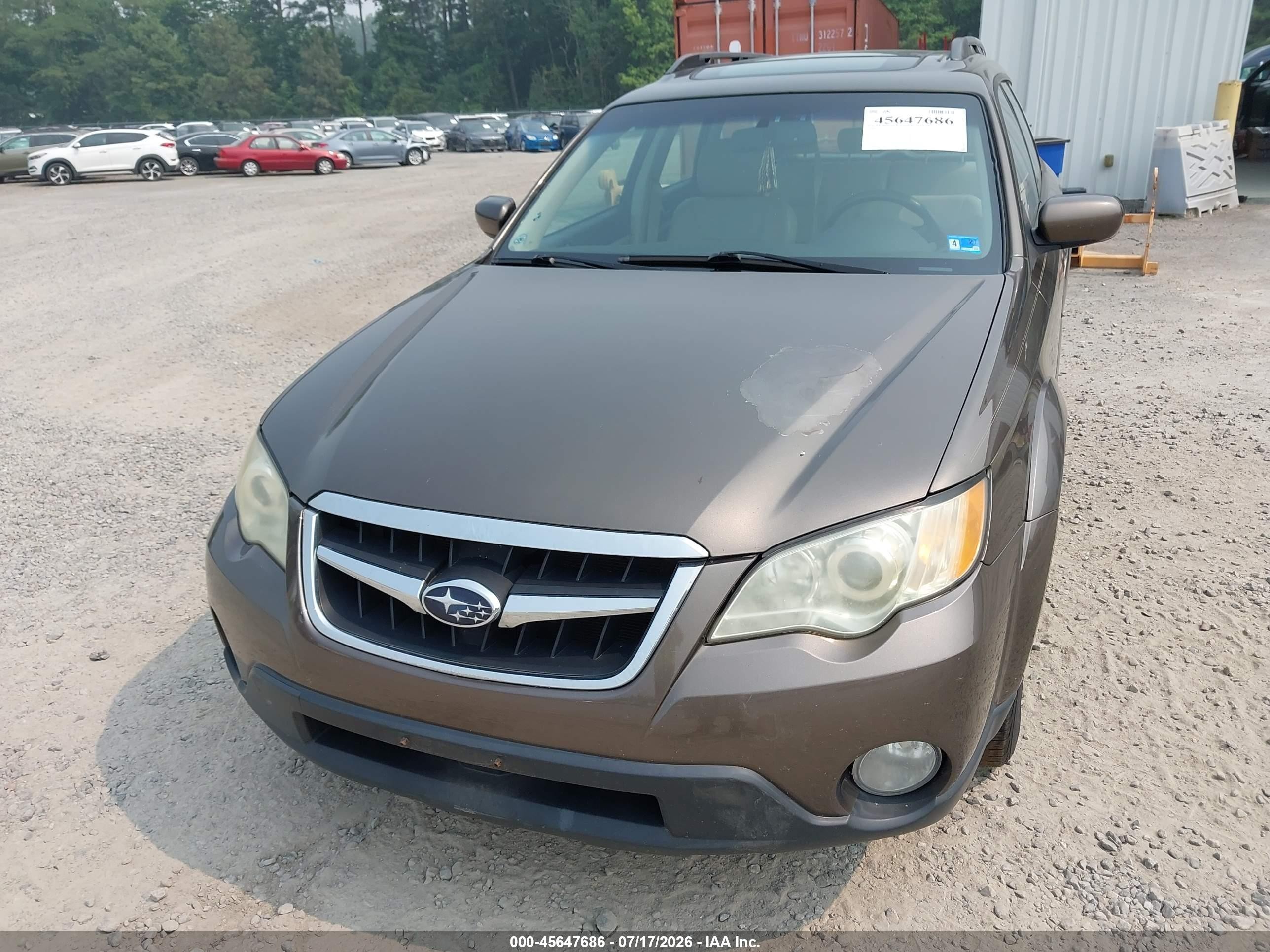 2008 Subaru Outback (natl) Ltd/ltd Ll Bean W/nav/ltd Ll Bean W/nav/vdc/ltd W/vdc Brown vin: 4S4BP62C687327032