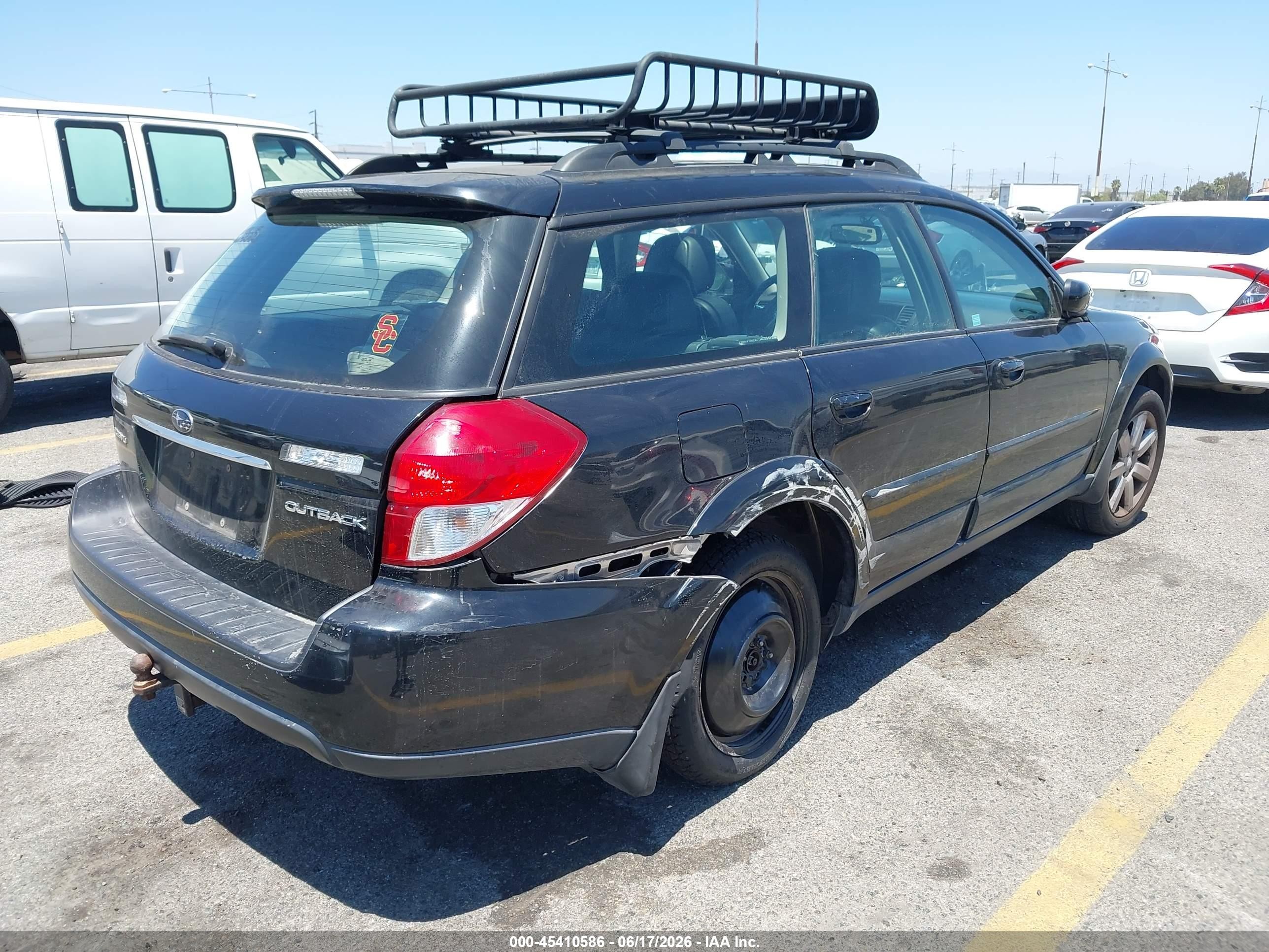 2008 Subaru Outback 2.5i Limited/2.5i Limited L.l. Bean Edition Black vin: 4S4BP62C687366901