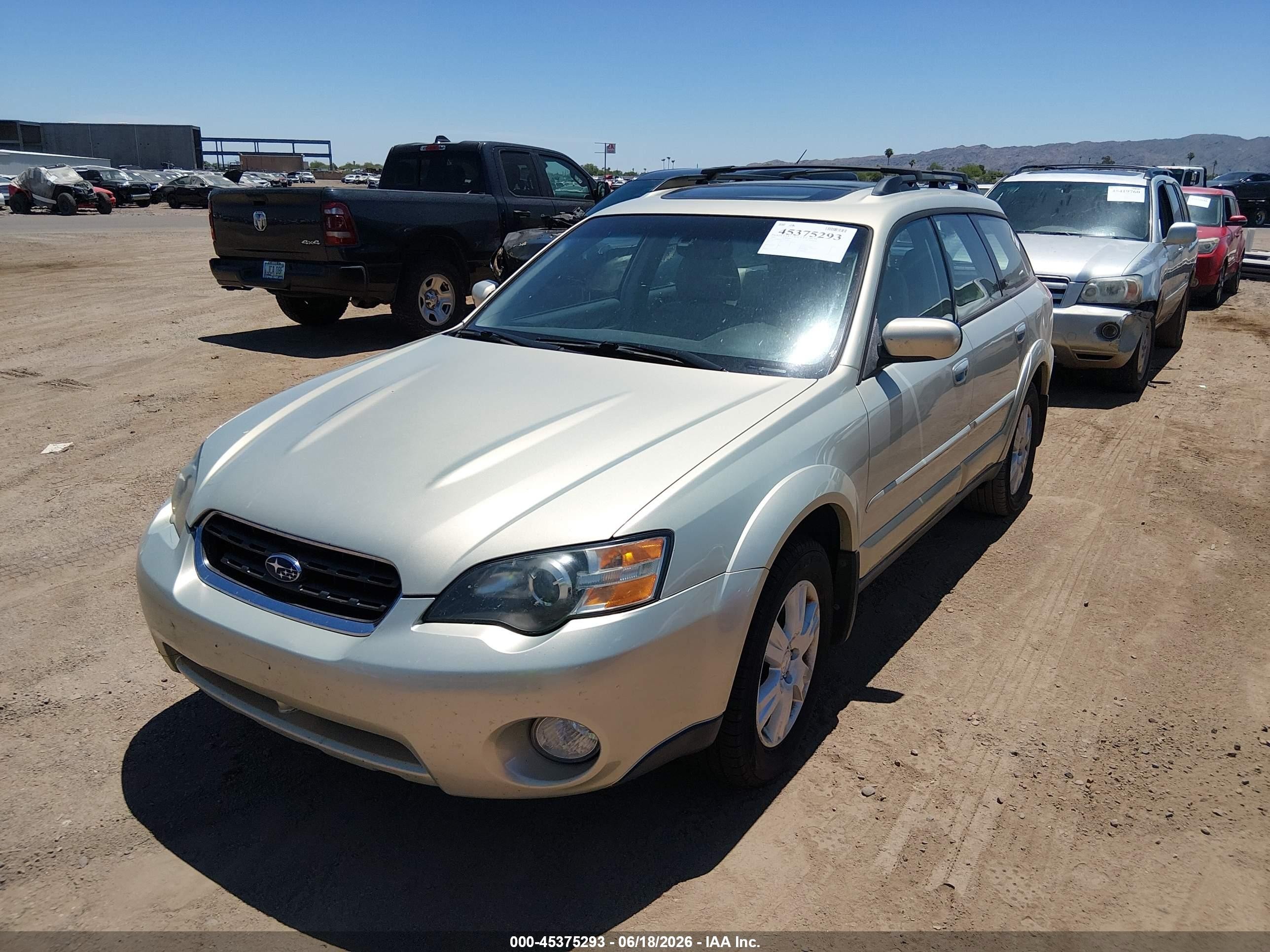 2005 Subaru Outback 2.5i Limited Gold vin: 4S4BP62C757377840
