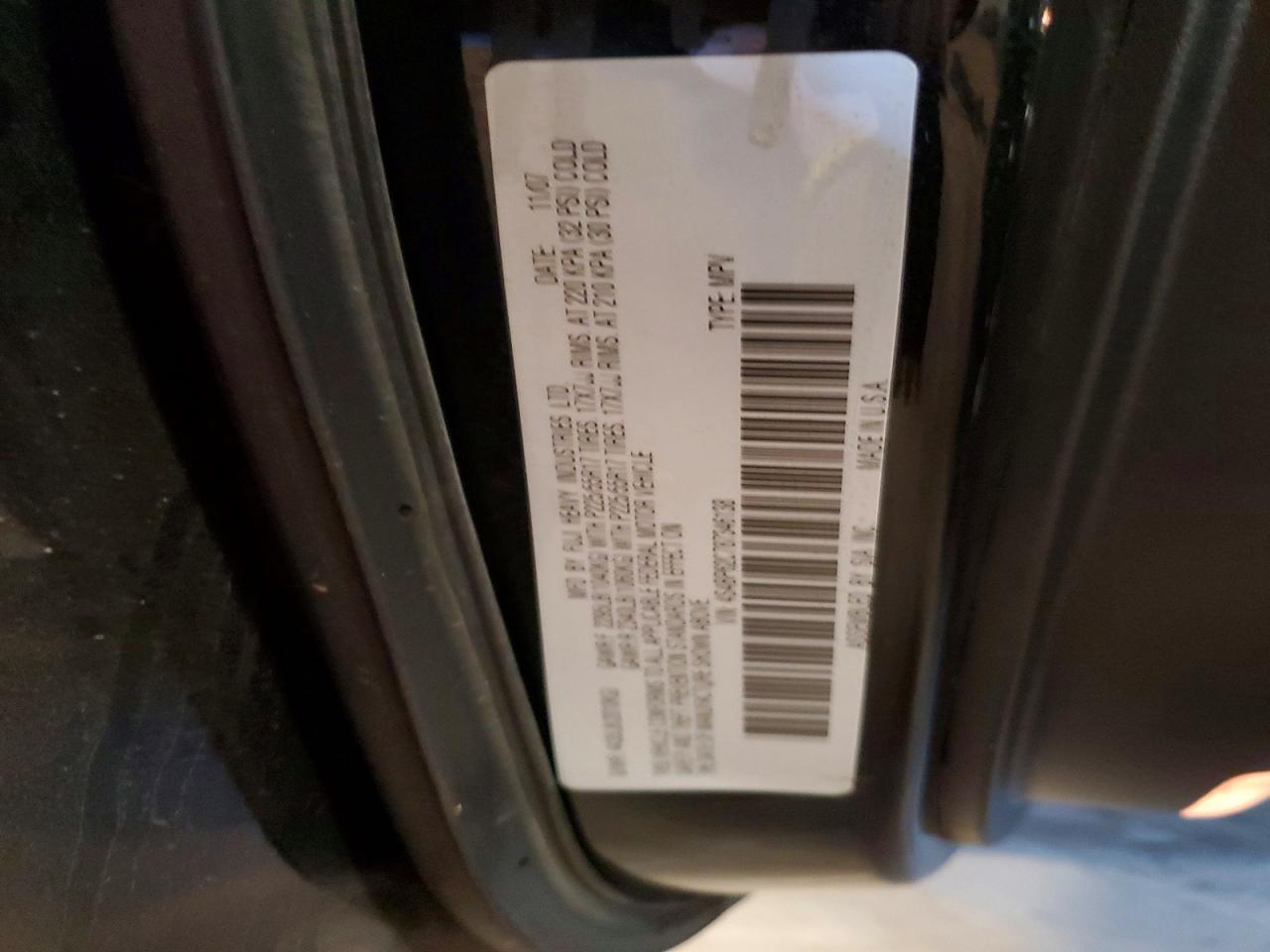 2008 Subaru Outback 2.5i Limited Black vin: 4S4BP62C787346138