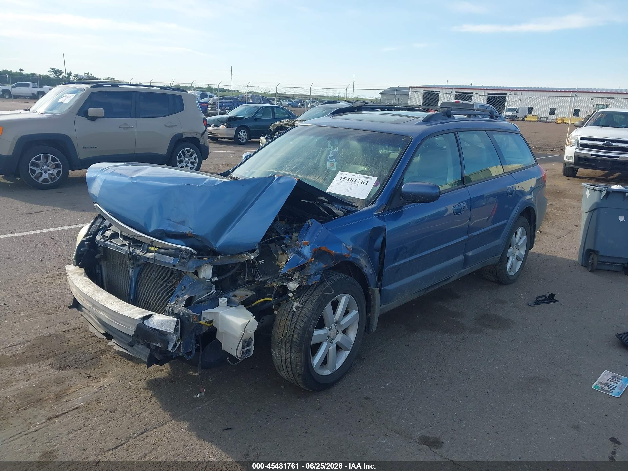 2008 Subaru Outback (natl) Ltd/ltd Ll Bean W/nav/ltd Ll Bean W/nav/vdc/ltd W/vdc Blue vin: 4S4BP62C887345242
