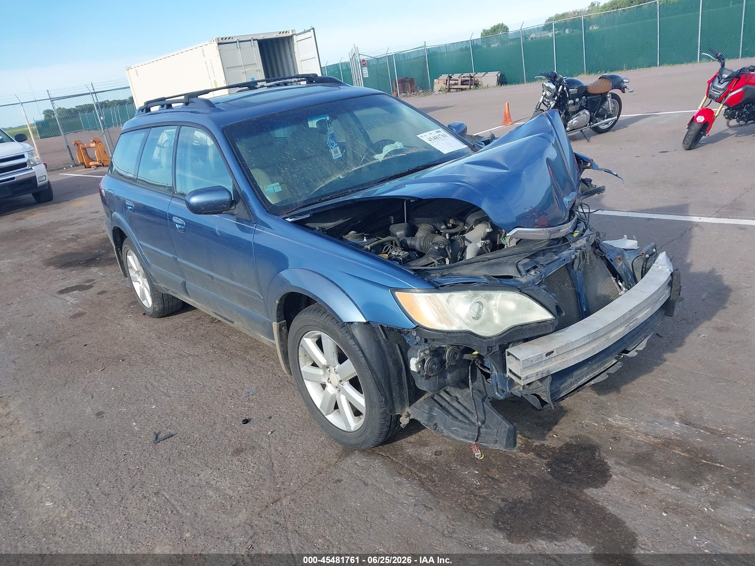 2008 Subaru Outback (natl) Ltd/ltd Ll Bean W/nav/ltd Ll Bean W/nav/vdc/ltd W/vdc Blue vin: 4S4BP62C887345242