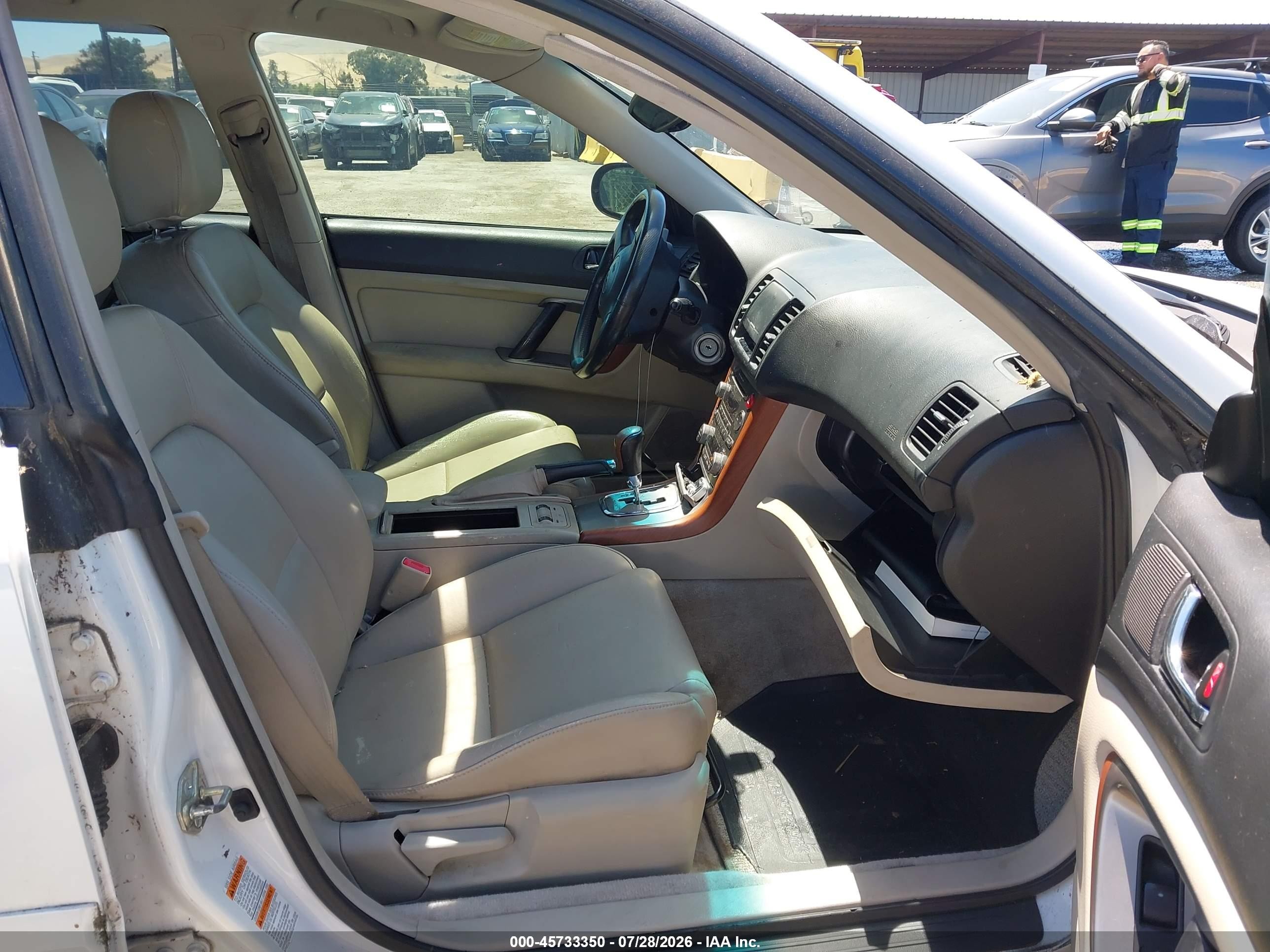 2005 Subaru Outback 2.5i Limited White vin: 4S4BP62C957306879