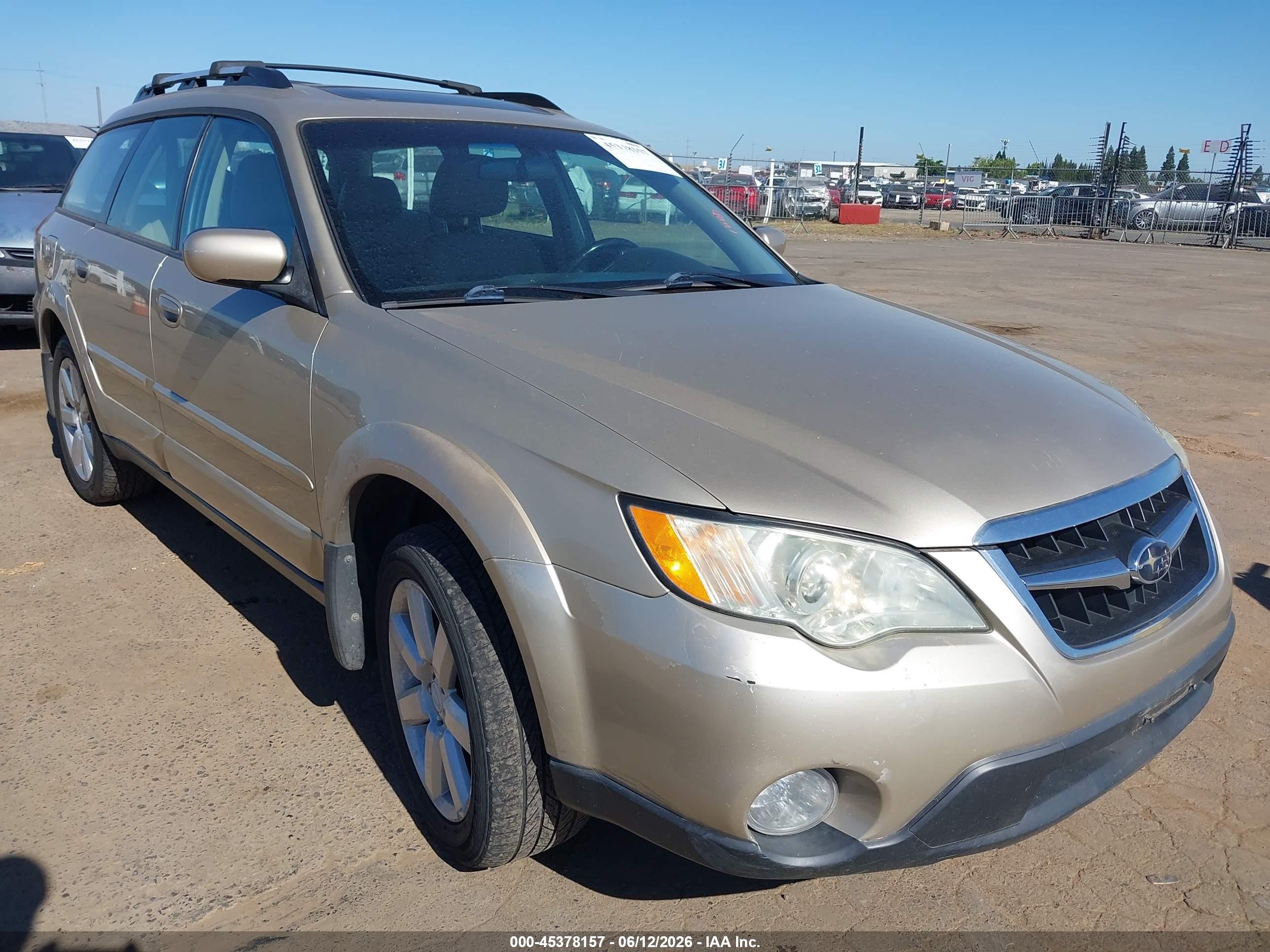 2008 Subaru Outback 2.5i Limited/2.5i Limited L.l. Bean Edition Gold vin: 4S4BP62C987357111