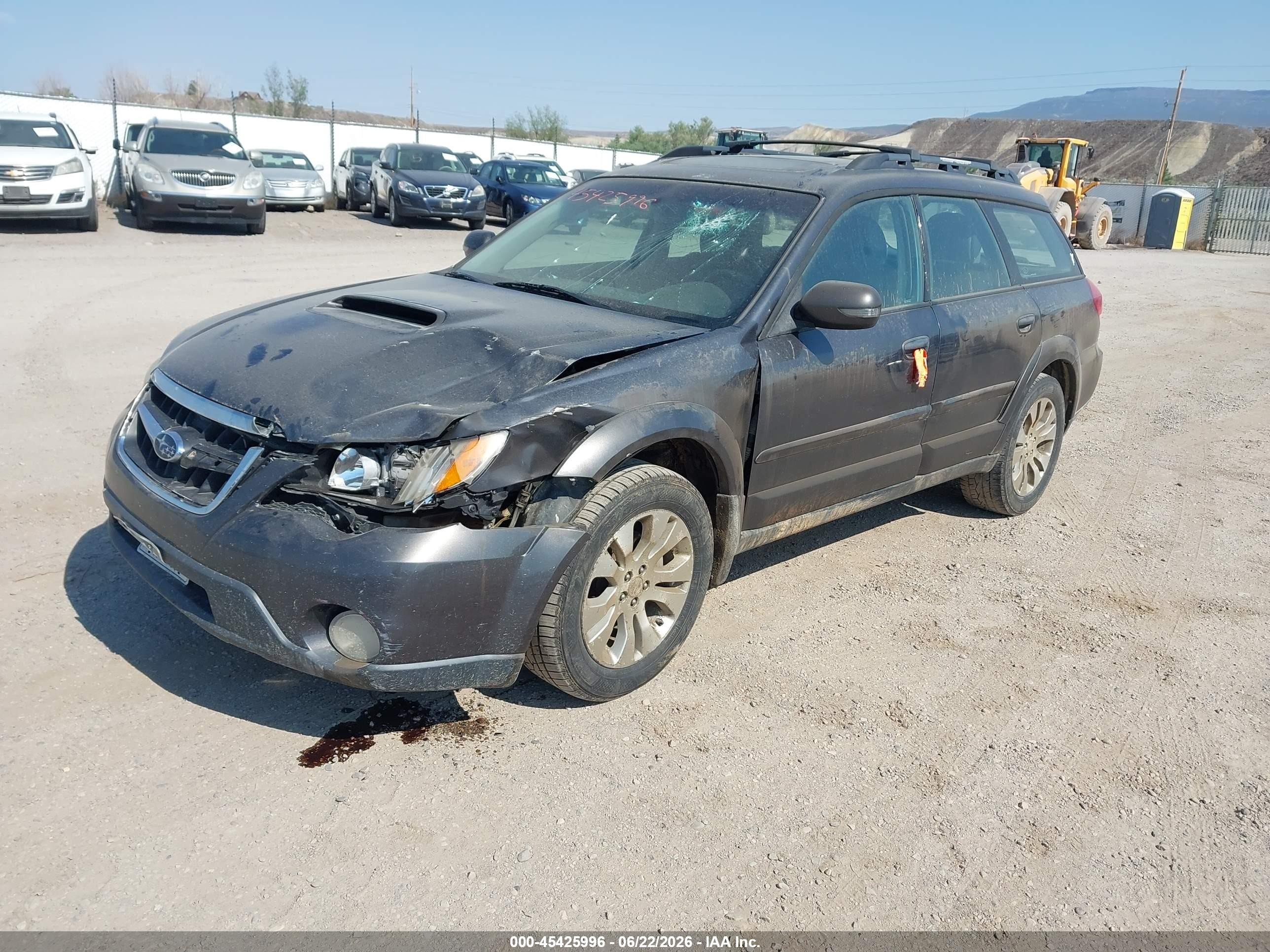 2008 Subaru Outback 2.5xt Limited/xt Ltd W/nav Black vin: 4S4BP63C184316794