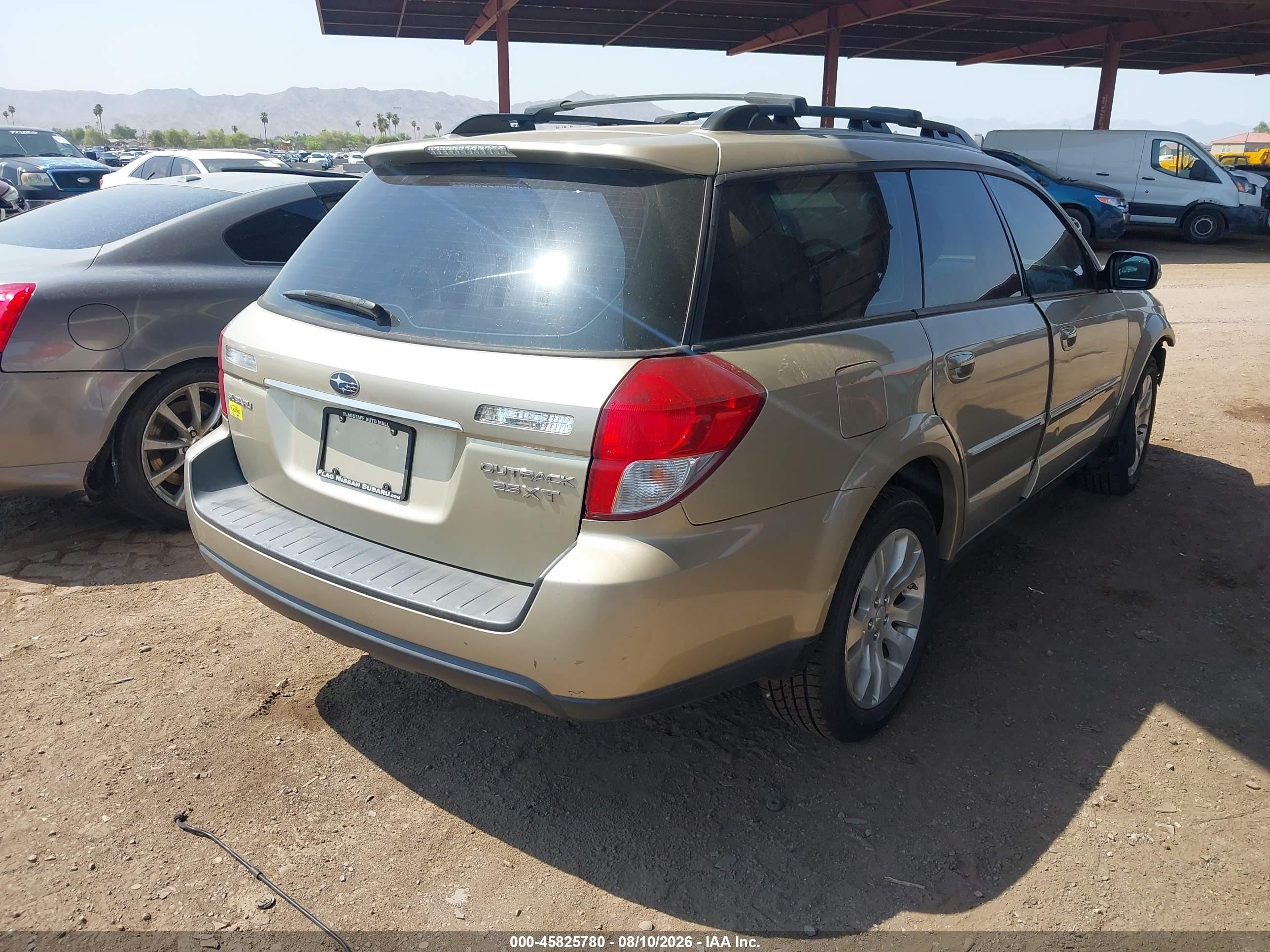 2008 Subaru Outback 2.5xt Limited Желто-коричневый vin: 4S4BP63C384323777