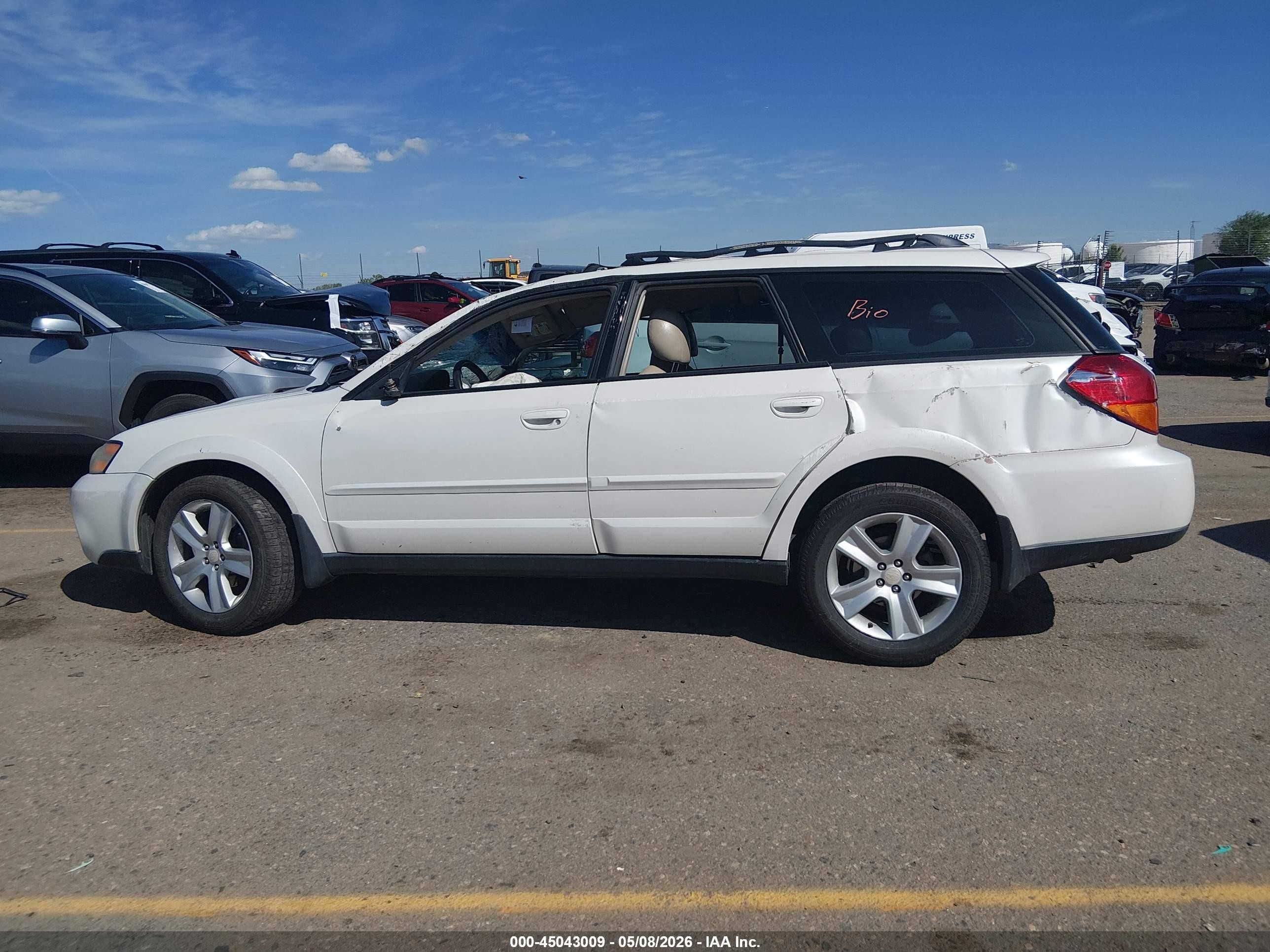 2007 Subaru Outback 2.5xt Limited Белый vin: 4S4BP63C676304613