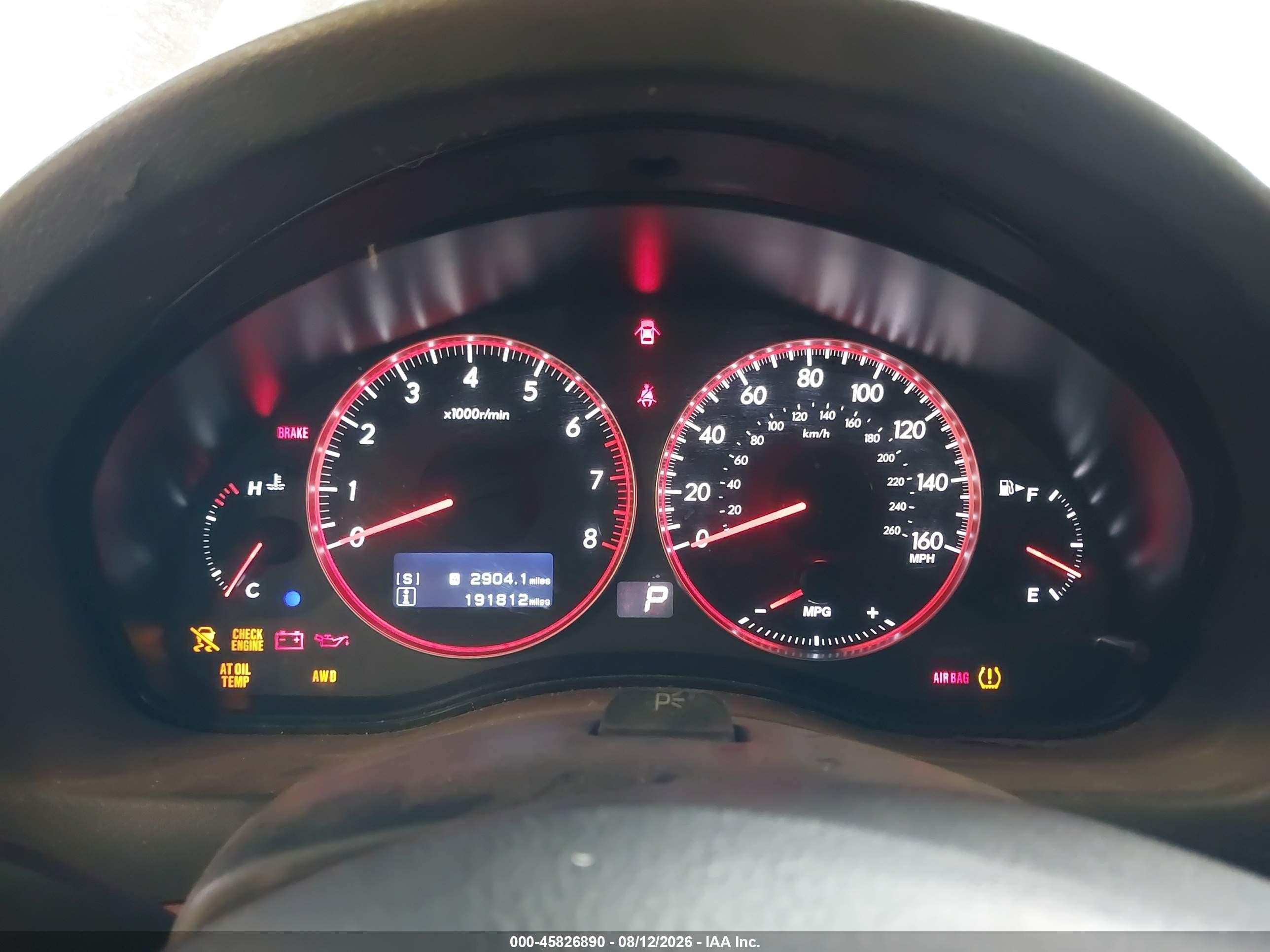 2009 Subaru Outback 2.5xt Limited Серебряный vin: 4S4BP63C994319475