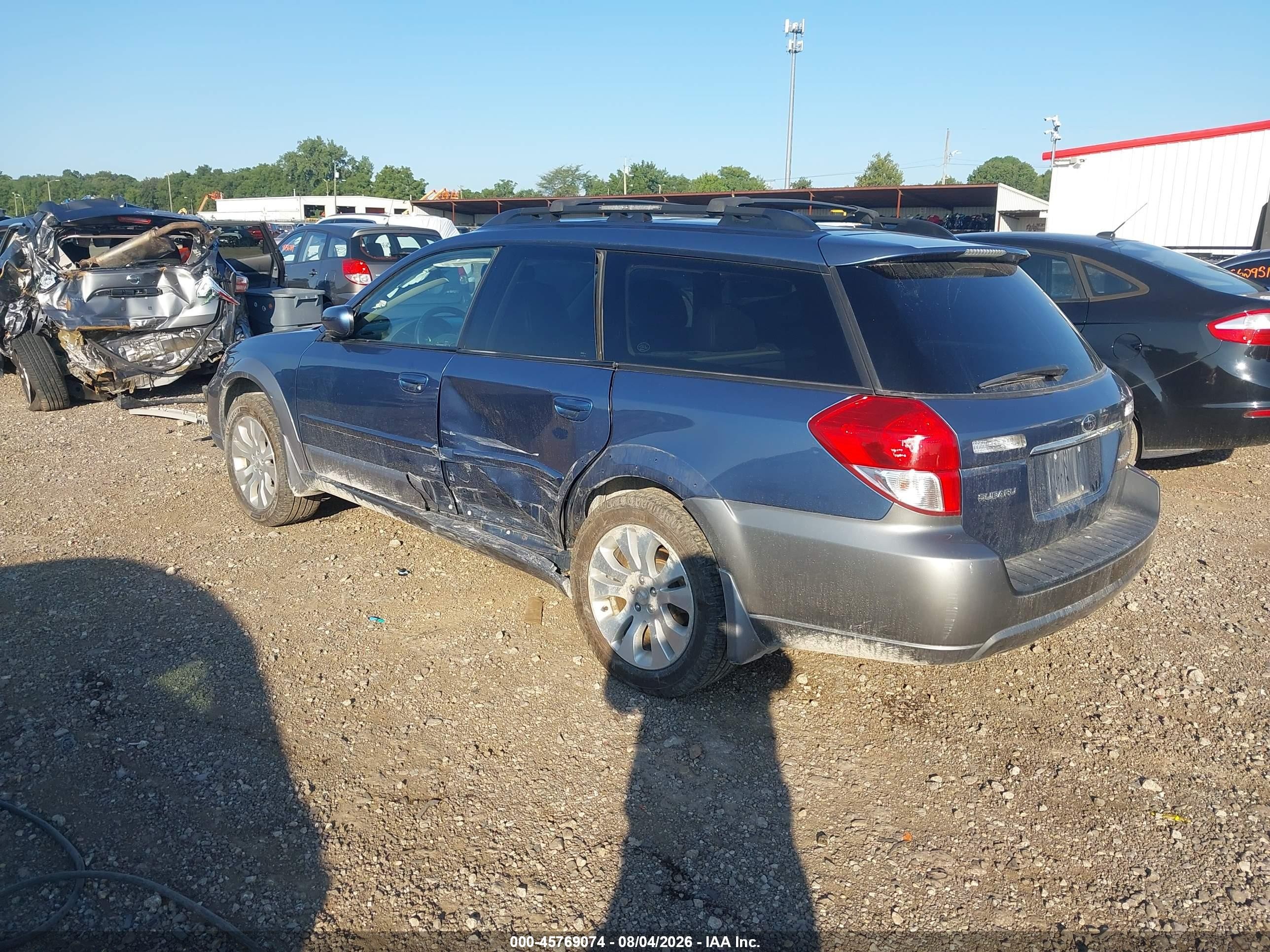 2009 Subaru Outback 2.5i Limited Blue vin: 4S4BP66C097322372