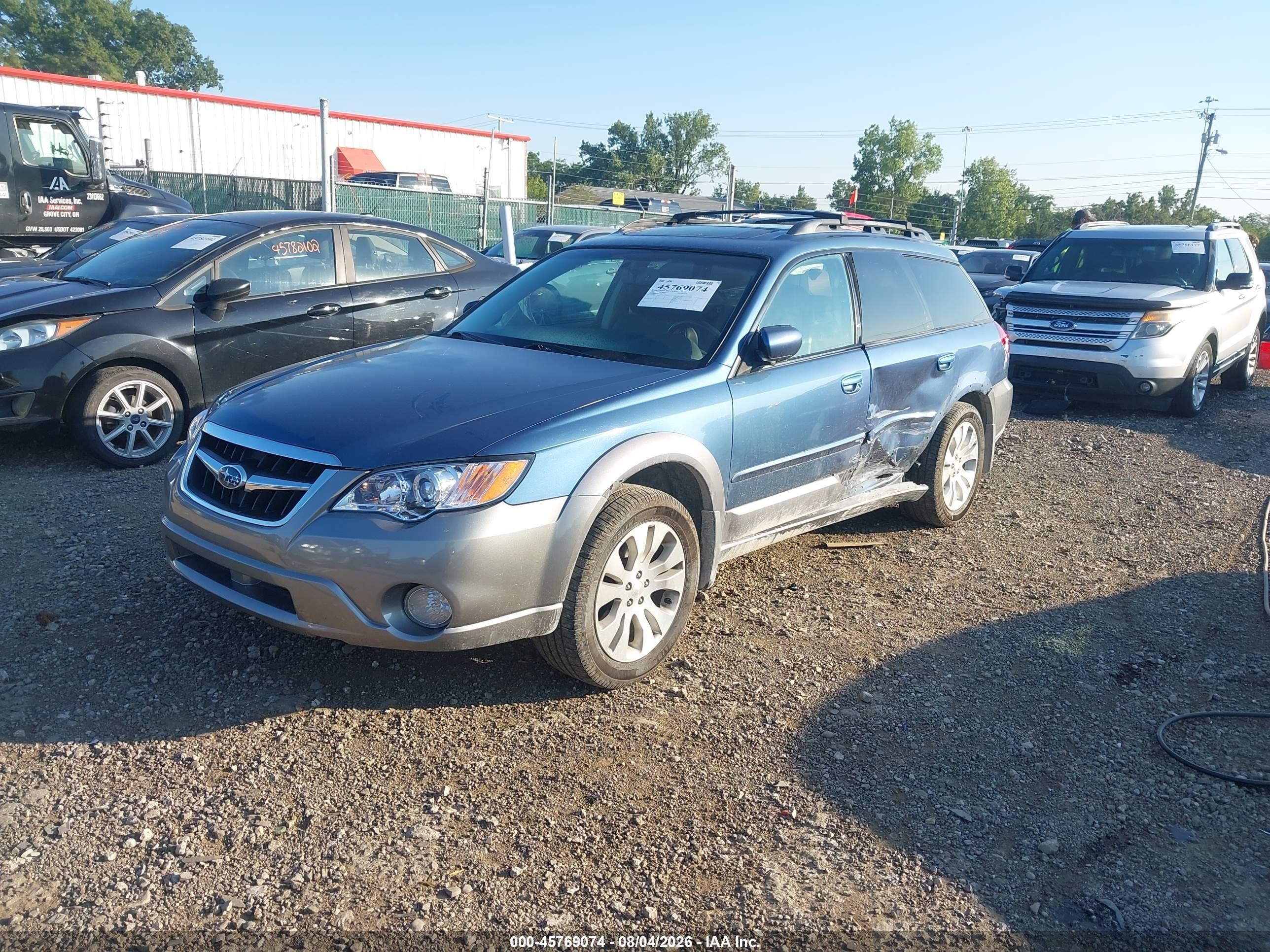 2009 Subaru Outback 2.5i Limited Blue vin: 4S4BP66C097322372