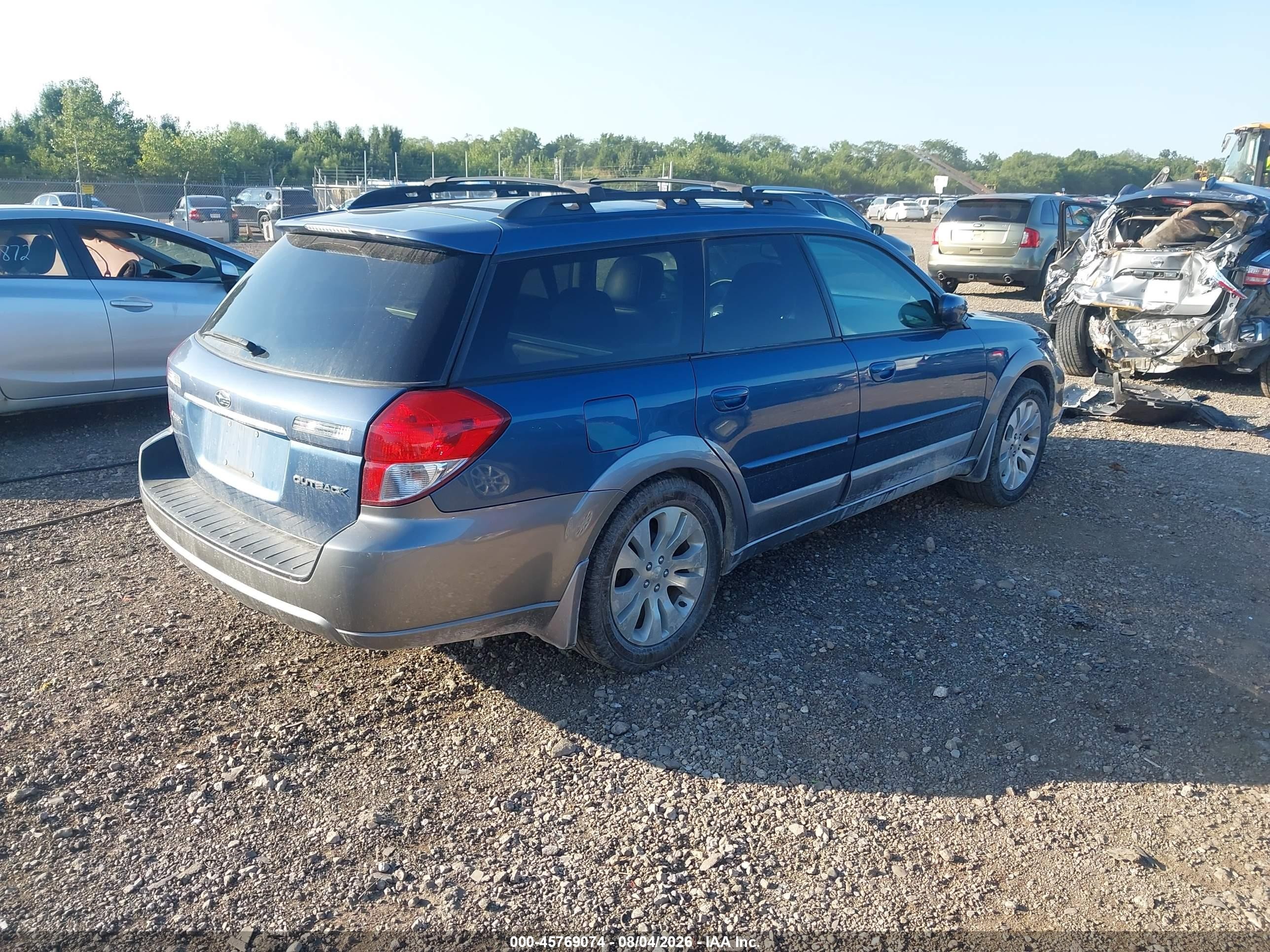 2009 Subaru Outback 2.5i Limited Blue vin: 4S4BP66C097322372