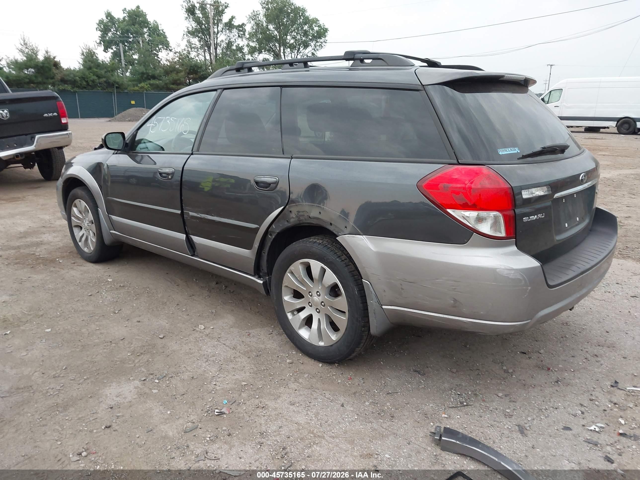 2009 Subaru Outback 2.5i Limited Gray vin: 4S4BP66C097340600
